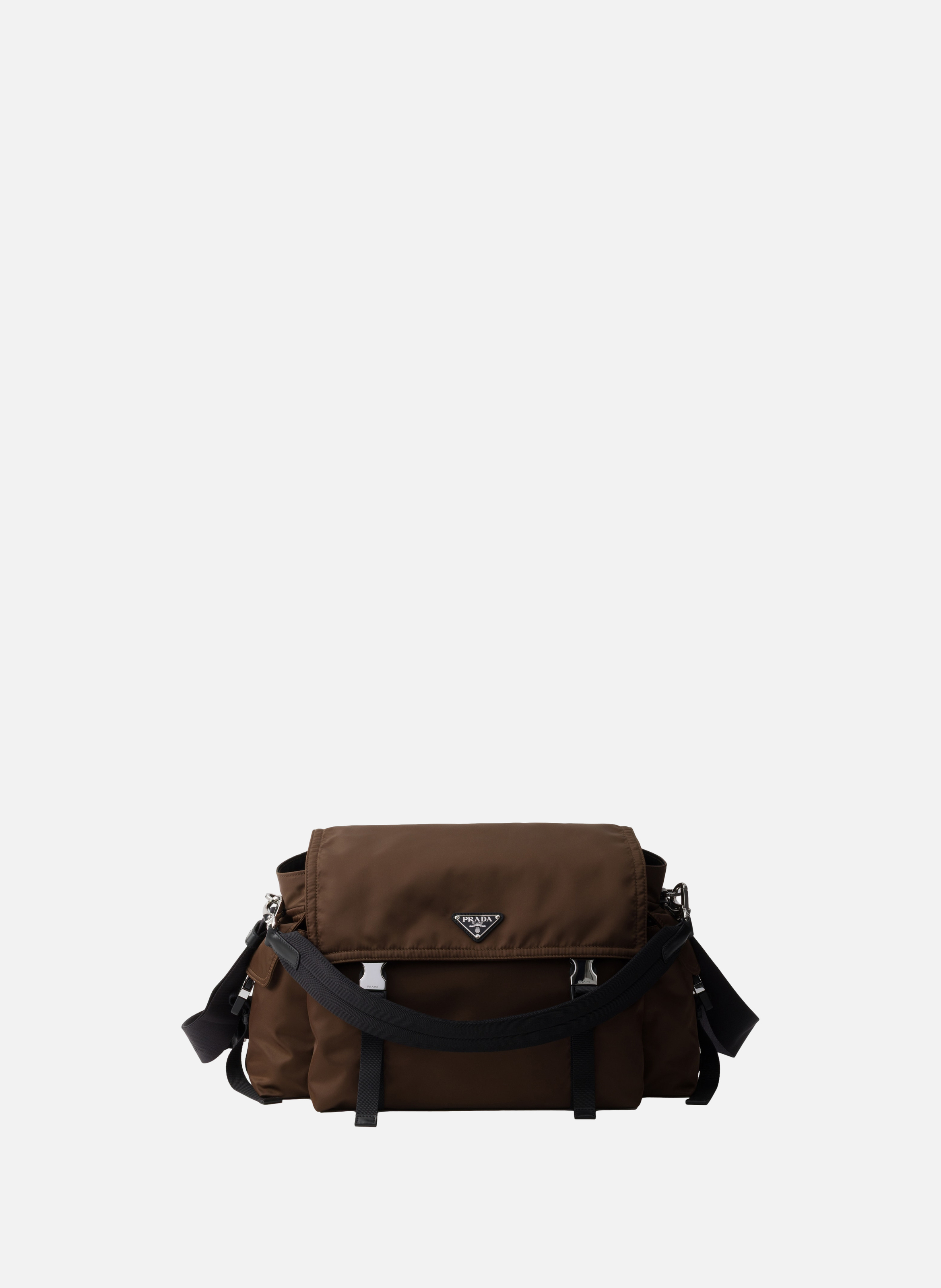 Sac prada explore en re-nylon et cuir PRADA Marron