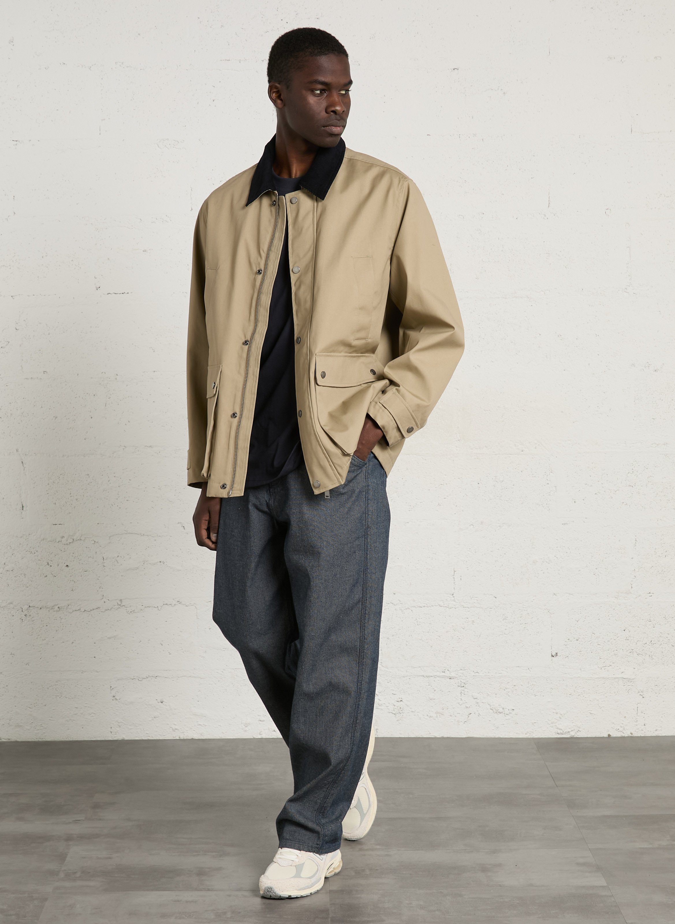 Veste droite col classique en coton heritage ARMOR-LUX Beige