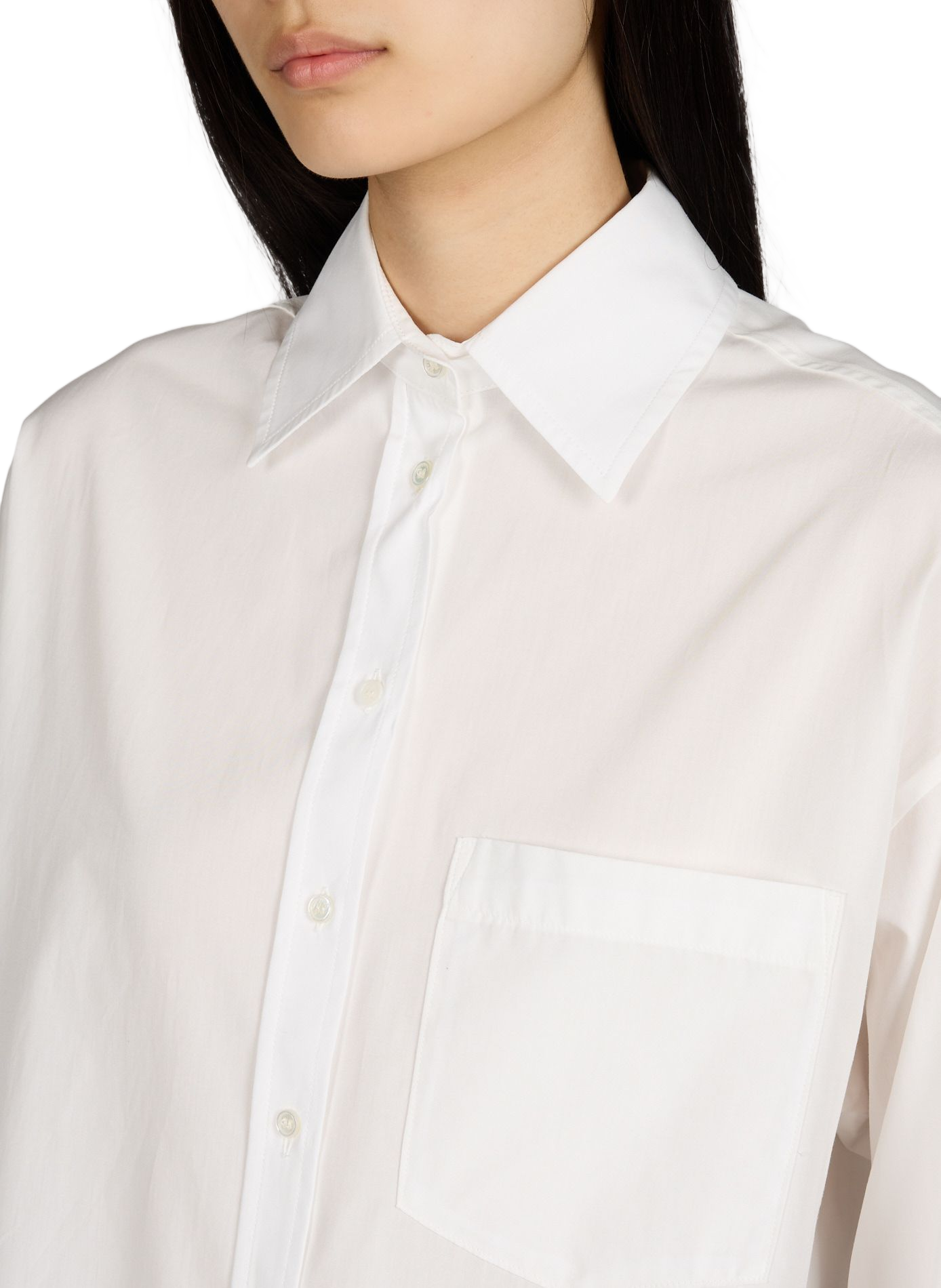 Chemise large courte en coton MAX MARA WEEK END Blanc