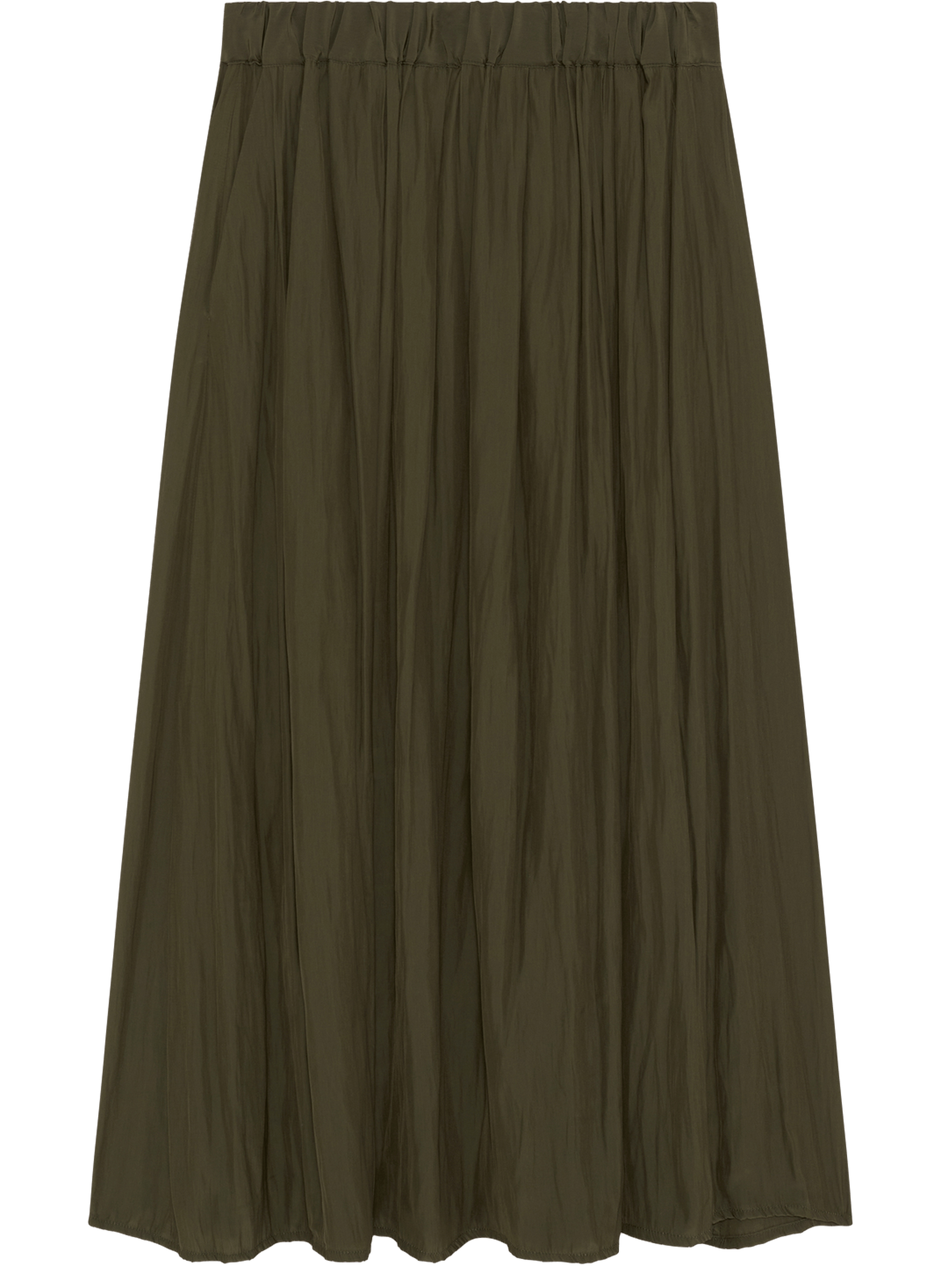 Jupe midi satinée plissée - naia PABLO Marron