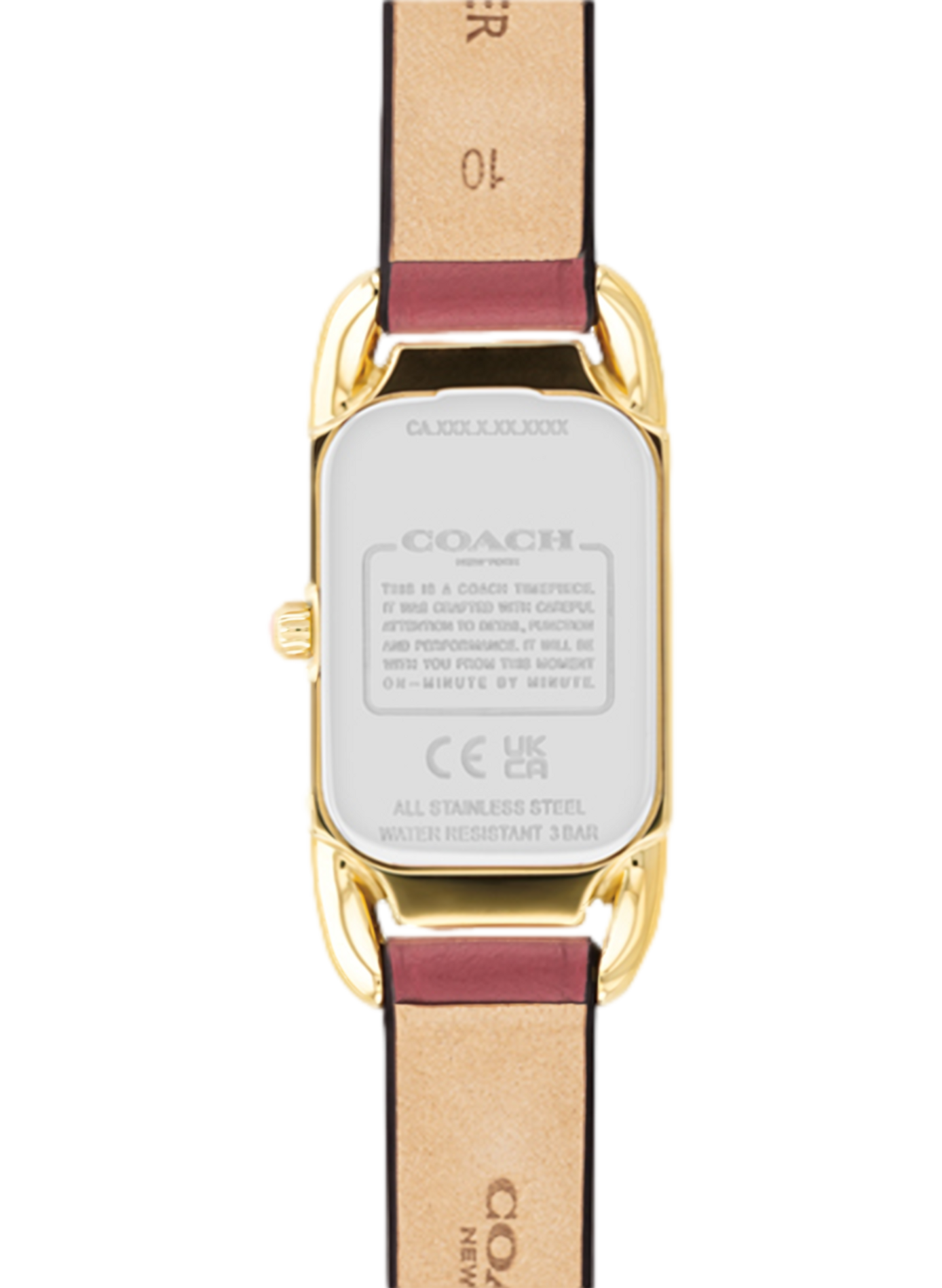 Montre quartz Cadie en cuir COACH MONTRES Rose