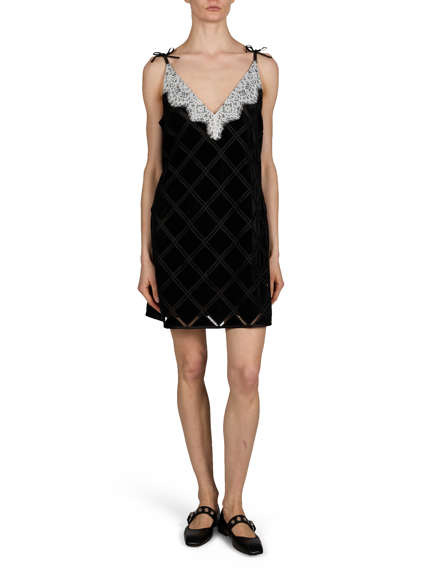 Robe courte en velours Alinna BAUM UND PFERDGARTEN Noir