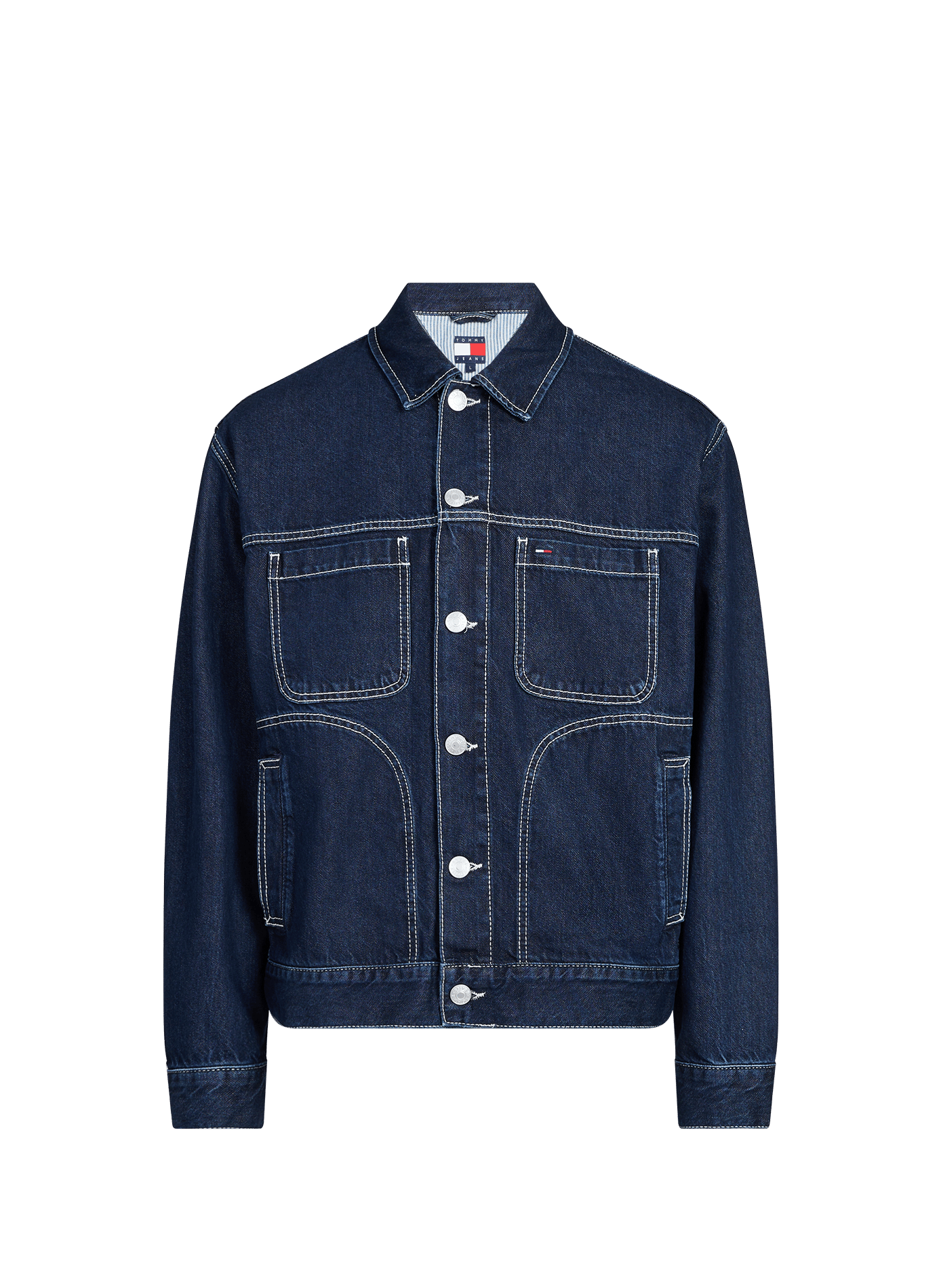Blouson à rayures en coton mélangé TOMMY HILFIGER Bleu