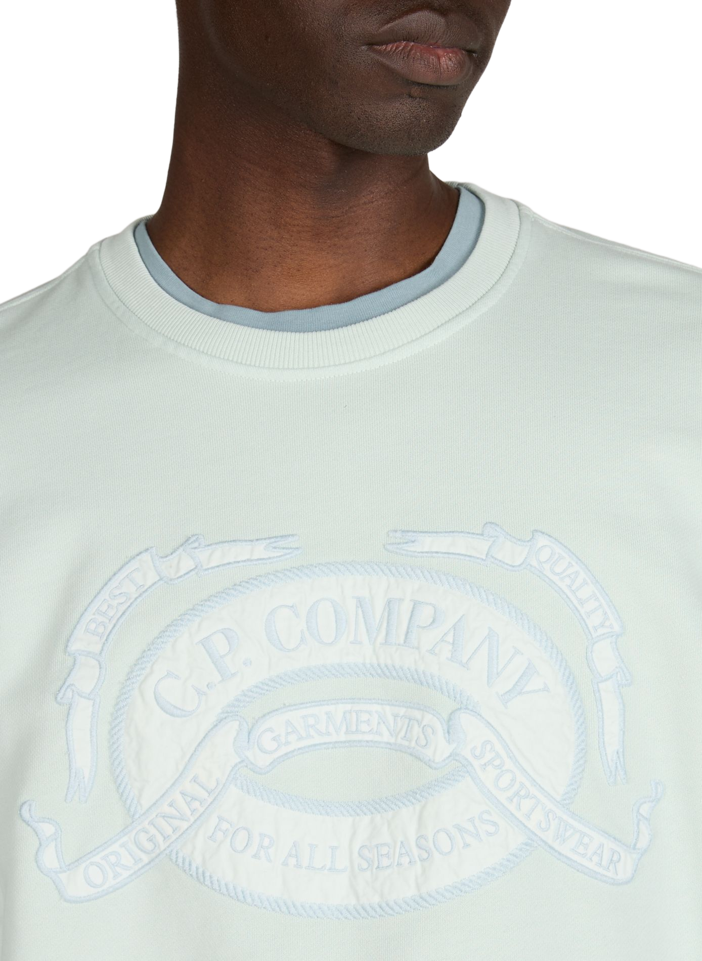 Straight cotton sweatshirt CP COMPANY Blue