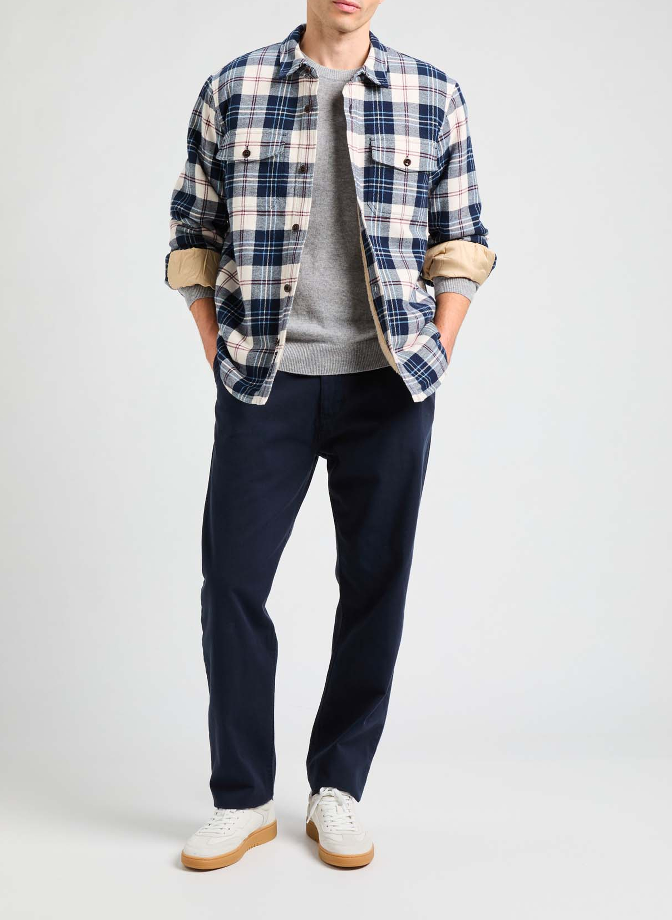 Pull col rond en cachemire AU PRINTEMPS PARIS Argent