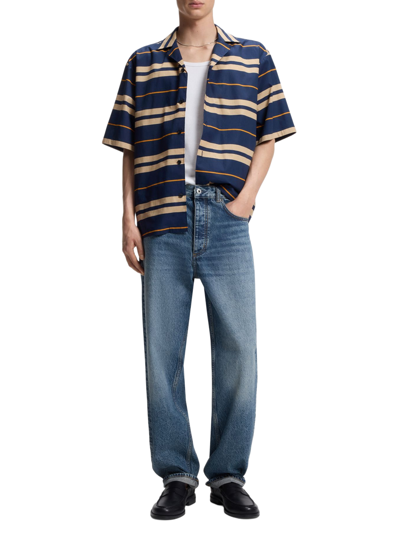 Mid-rise cotton jeans HUGO BLUE Blue