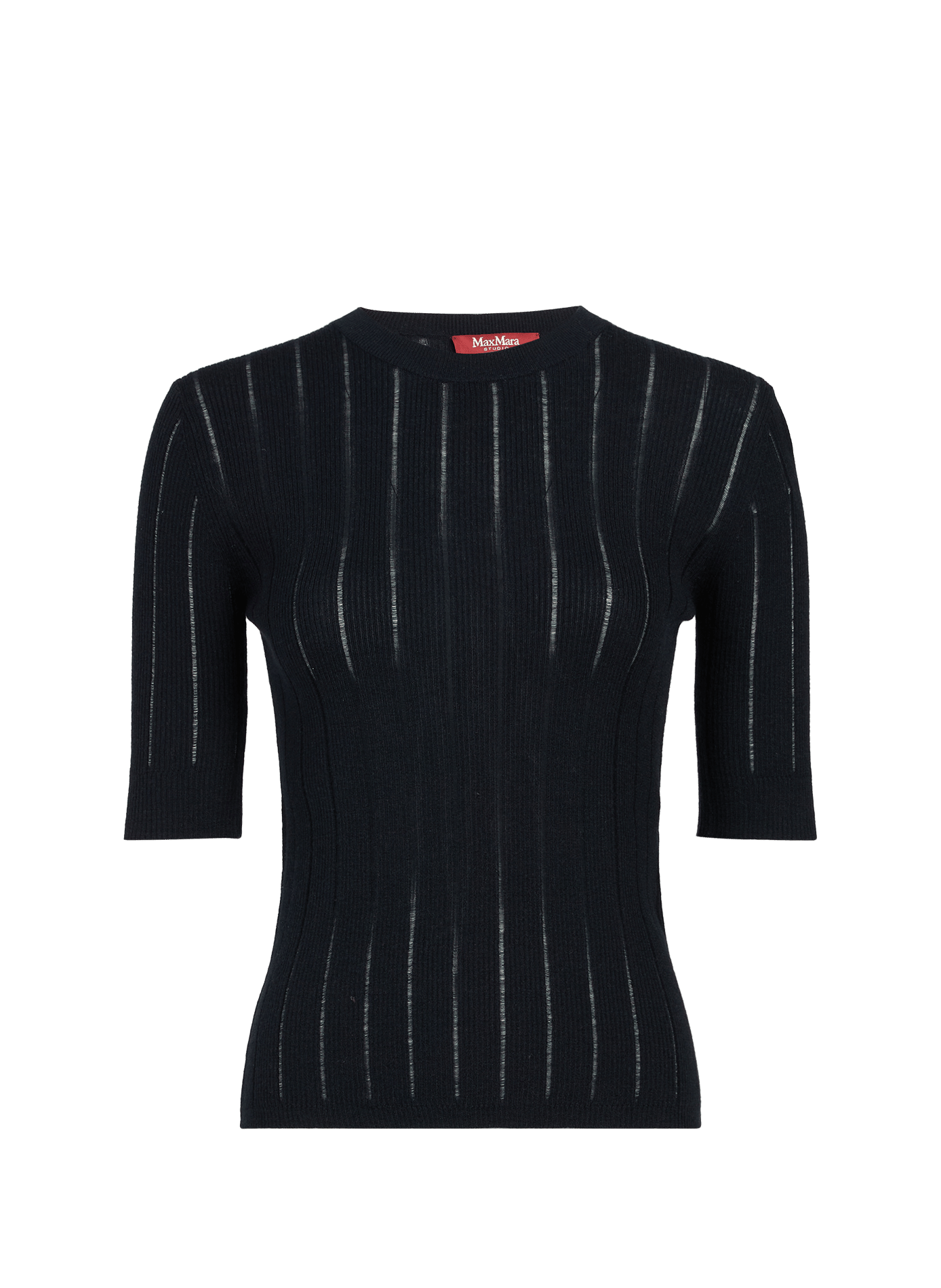 Maglione a maniche corte in lana e seta MAX MARA STUDIO Blu