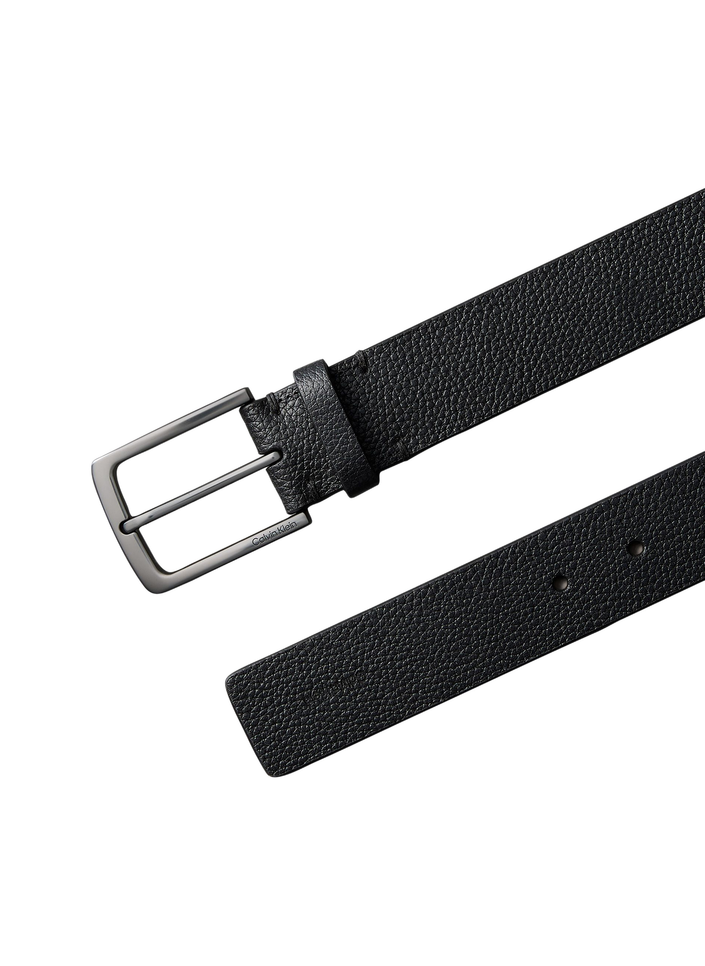 Ceinture en cuir de vachette CALVIN KLEIN Noir