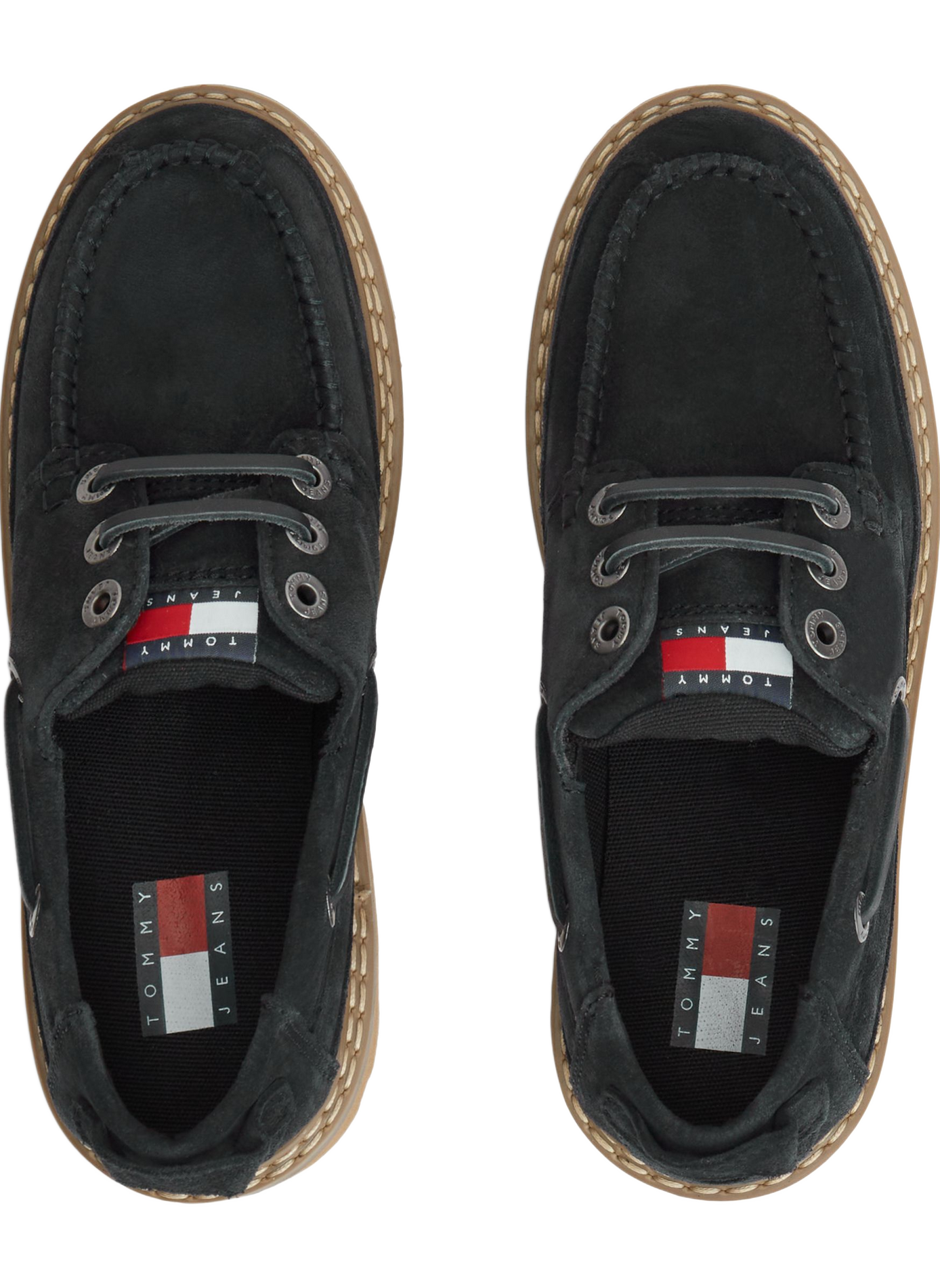 Derbies à semelle crantée en cuir TOMMY HILFIGER Bleu