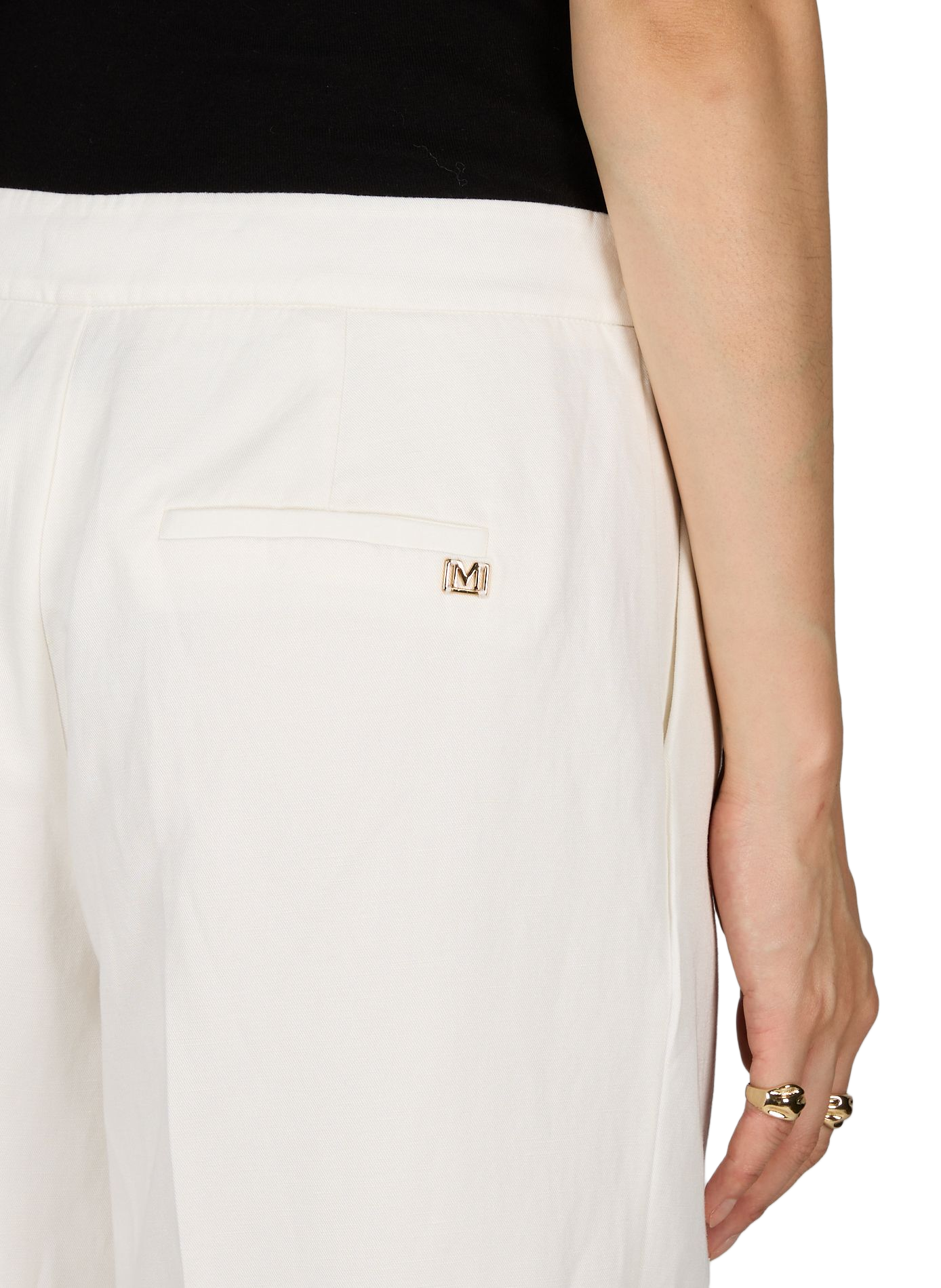 Plissierte Wide-Leg-Hose mit mittelhoher Taille GUESS Beige