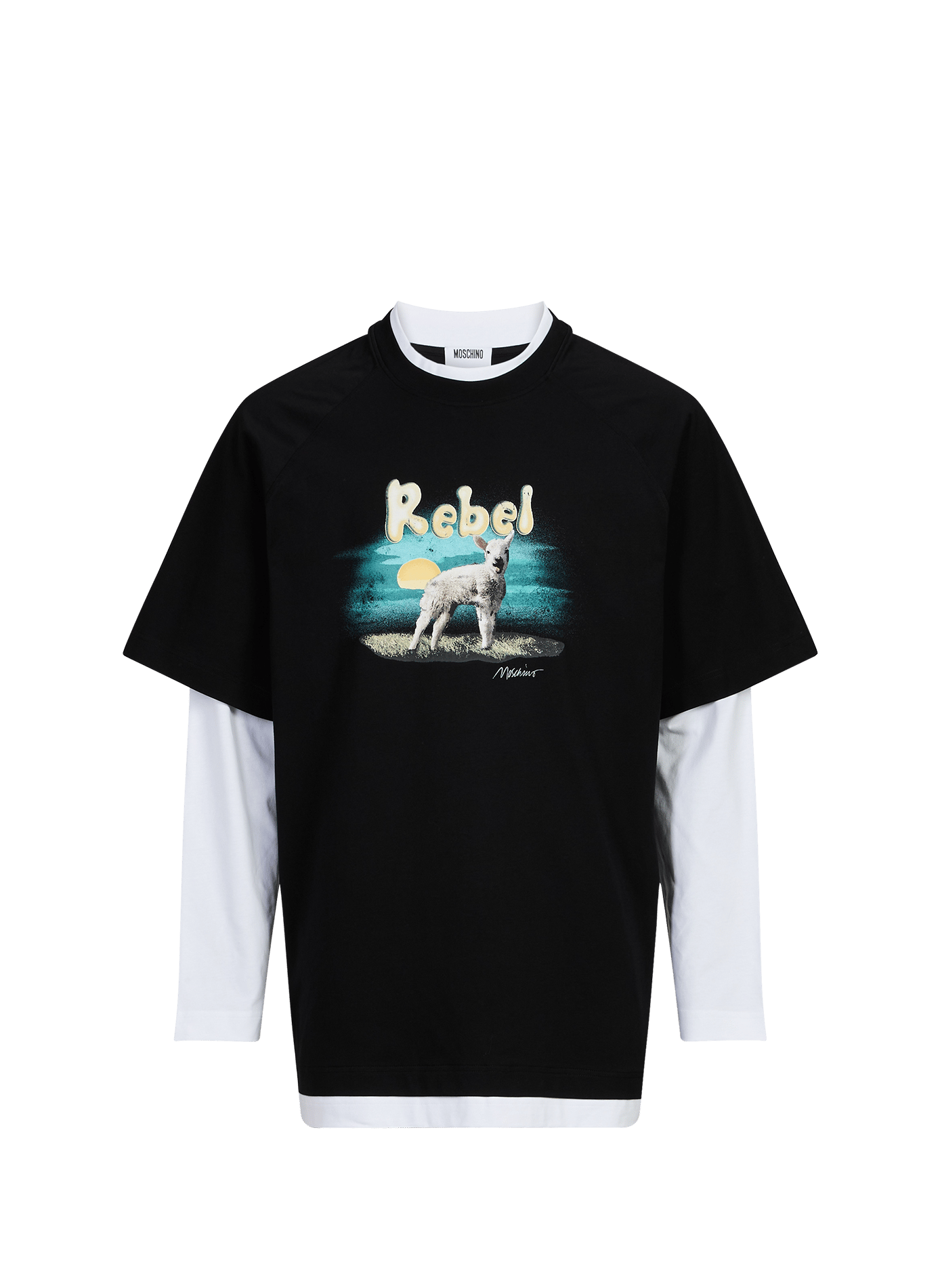 T-shirts superposés manches longues en coton  MOSCHINO Multicolore