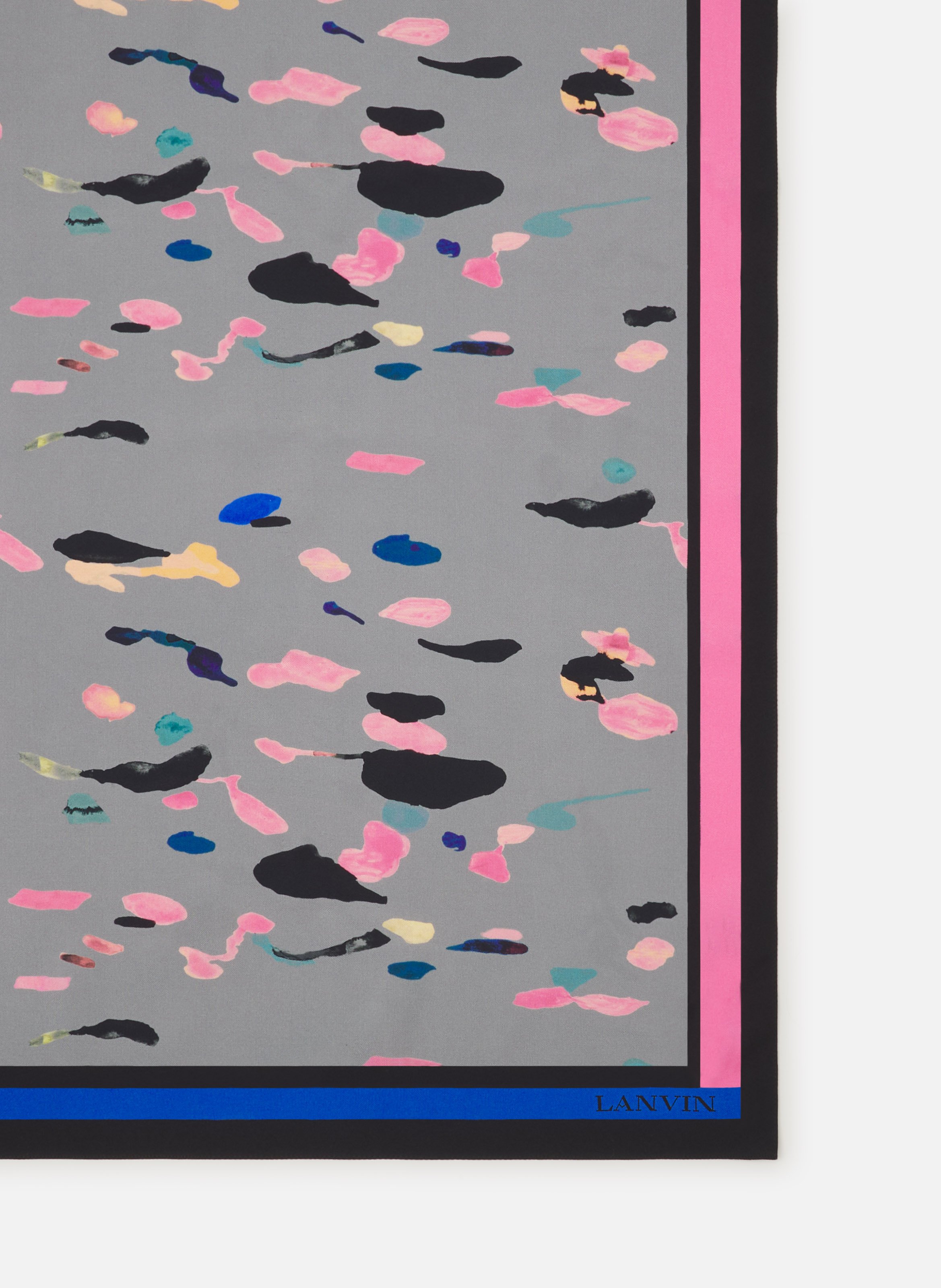 Foulard en soie drop color LANVIN Gris