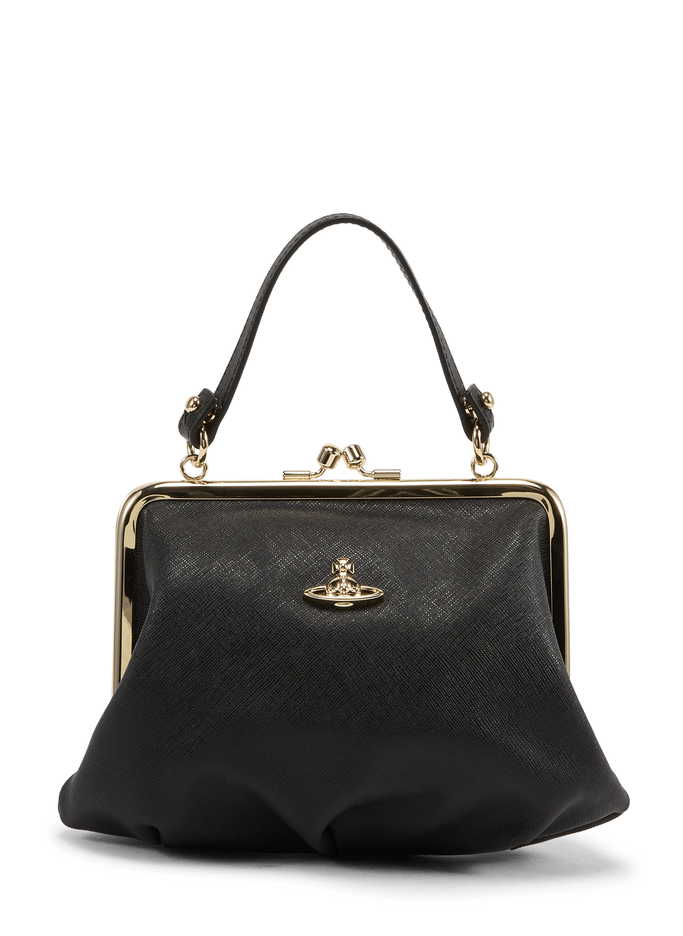 Granny Frame Lederhandtasche VIVIENNE WESTWOOD Schwarz
