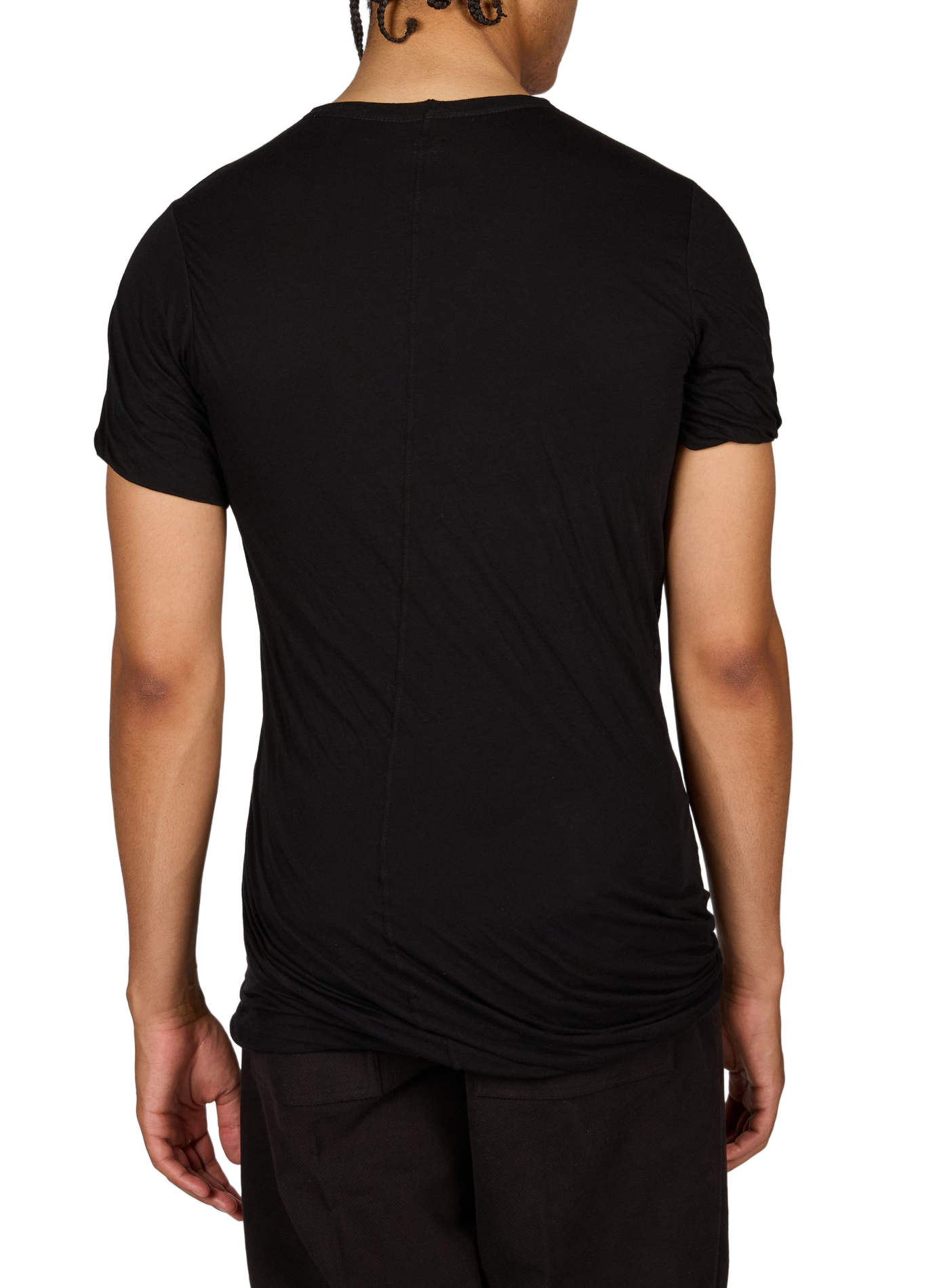 T-shirt droit en coton RICK OWENS Noir