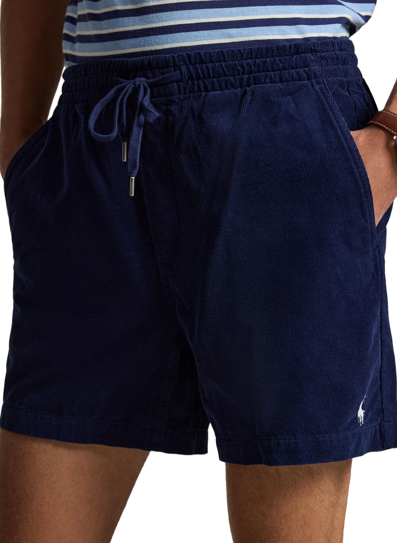Kurze Cordhose aus Baumwoll-Velours. POLO RALPH LAUREN Blau