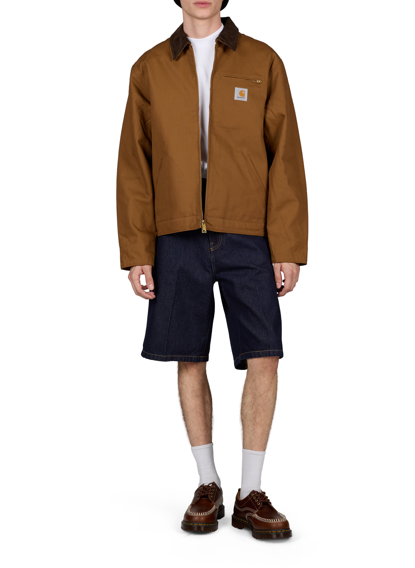 Oversized Detroit cotton jacket CARHARTT WIP Brown