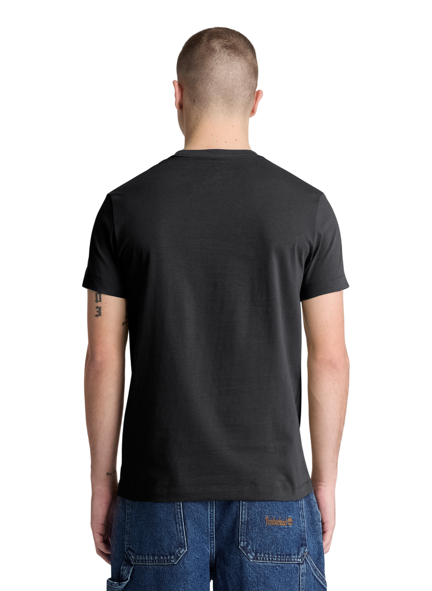 Straight T-shirt with embroidered logo in cotton TIMBERLAND Black