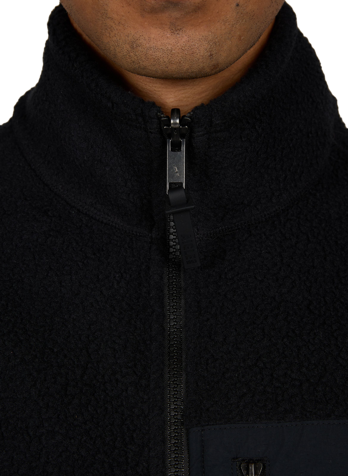 Gilet col montant droit uni AIGLE Noir
