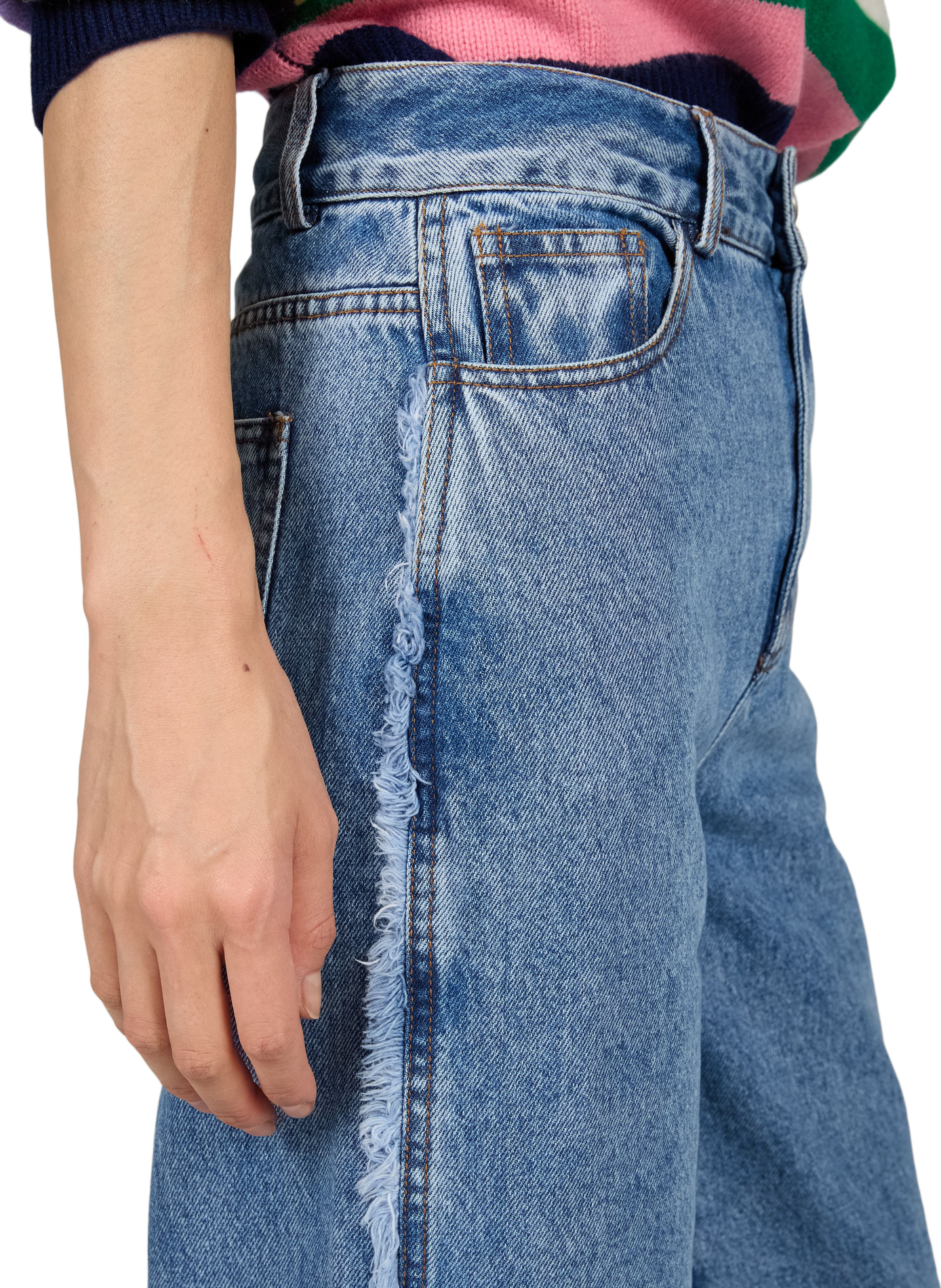 Gerade geschnittene Pins Jeans aus Baumwollmischung LAURE+MAX Blau