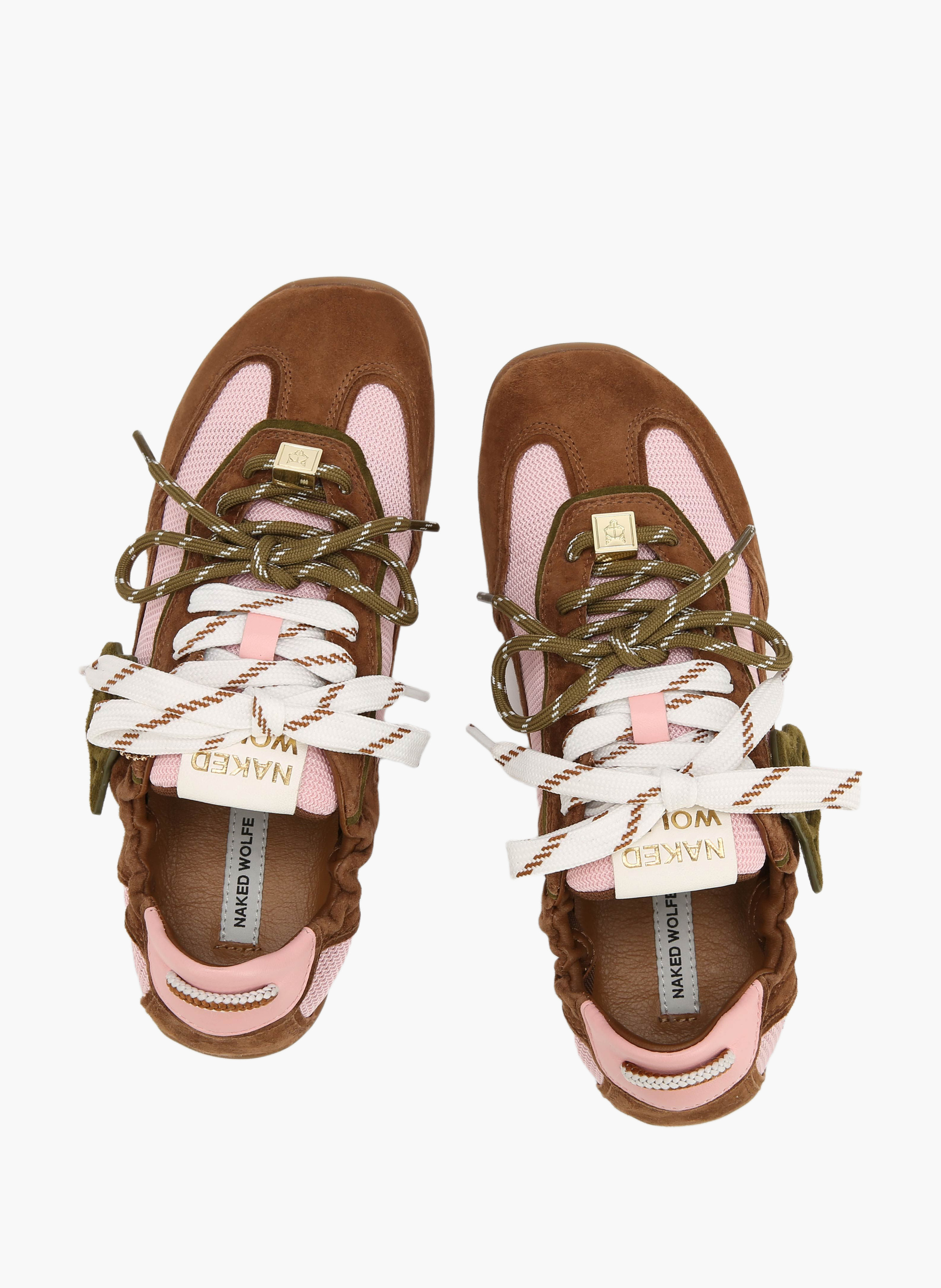 Soul-sneakers van suède NAKED WOLFE Bruin