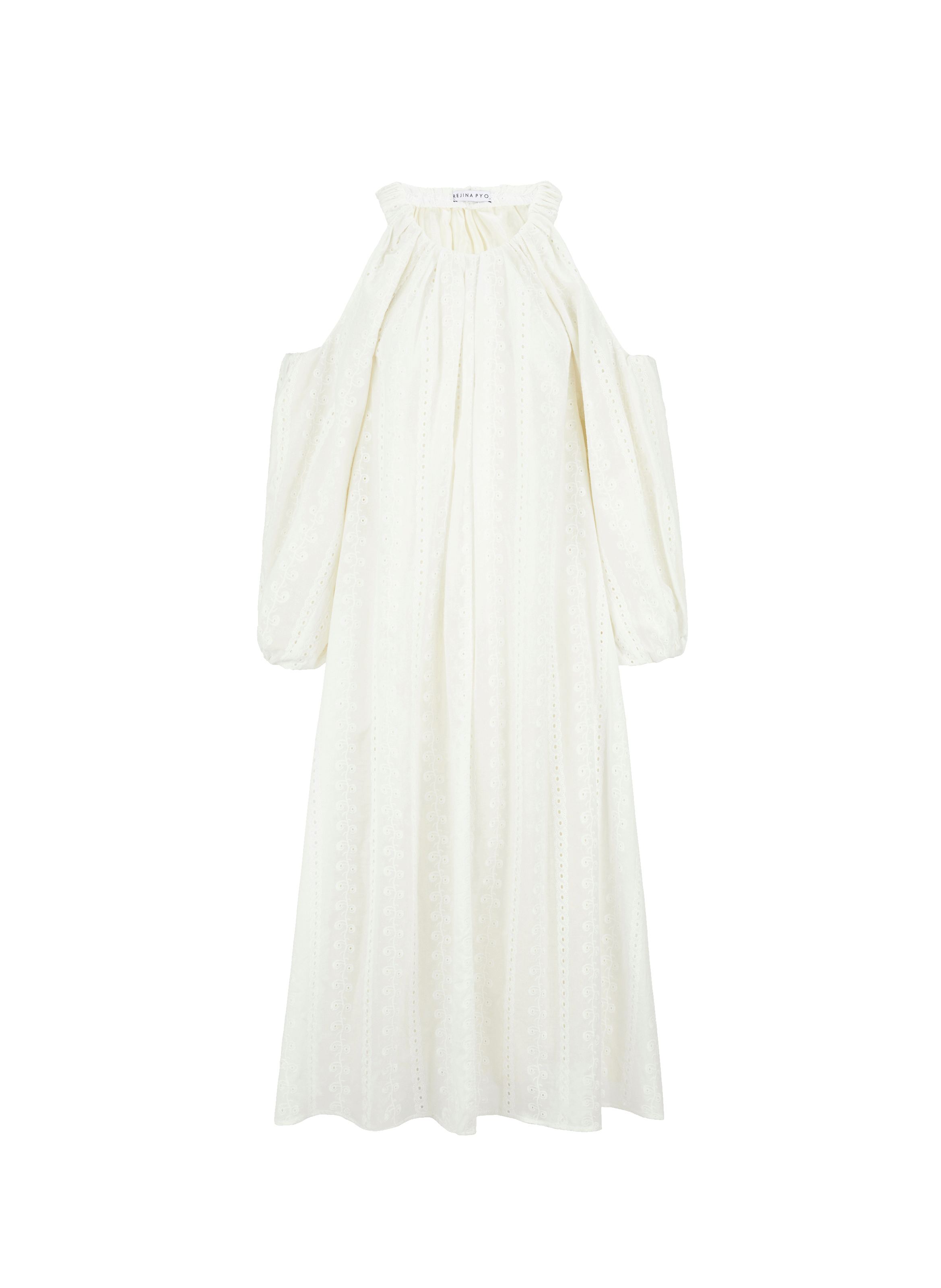 Robe à épaules dénudées Carmen en coton