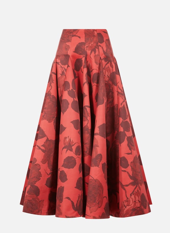 Jupe Vonda à jacquard Rouge by EMILIA WICKSTEAD EMILIA WICKSTEAD Jupe Vonda à jacquard Rouge