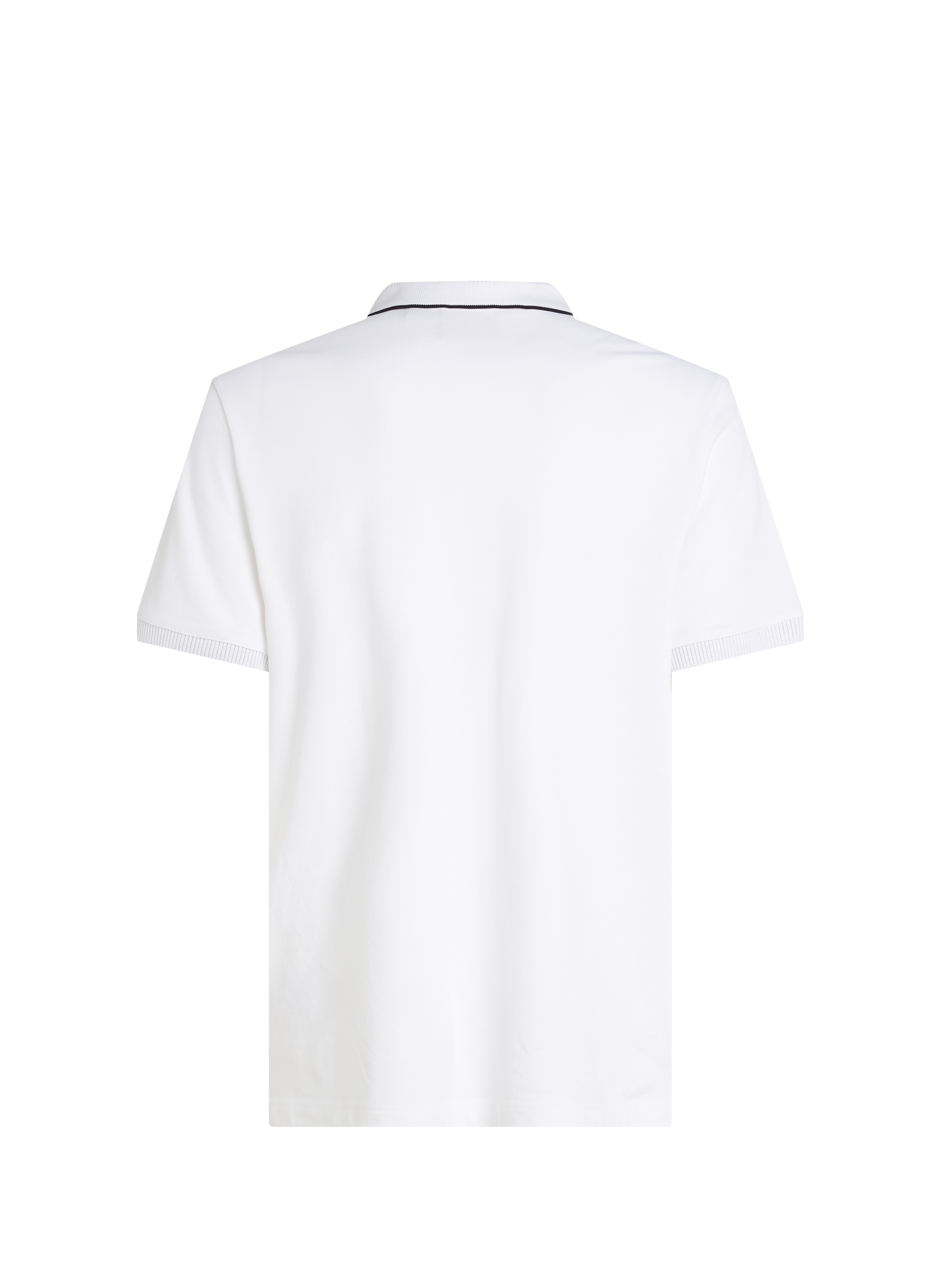 Polo droit en coton mélangé CALVIN KLEIN Blanc