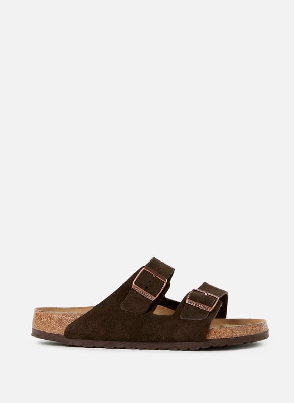 Sandales plates en cuir Marron by BIRKENSTOCK BIRKENSTOCK Sandales plates en cuir Marron