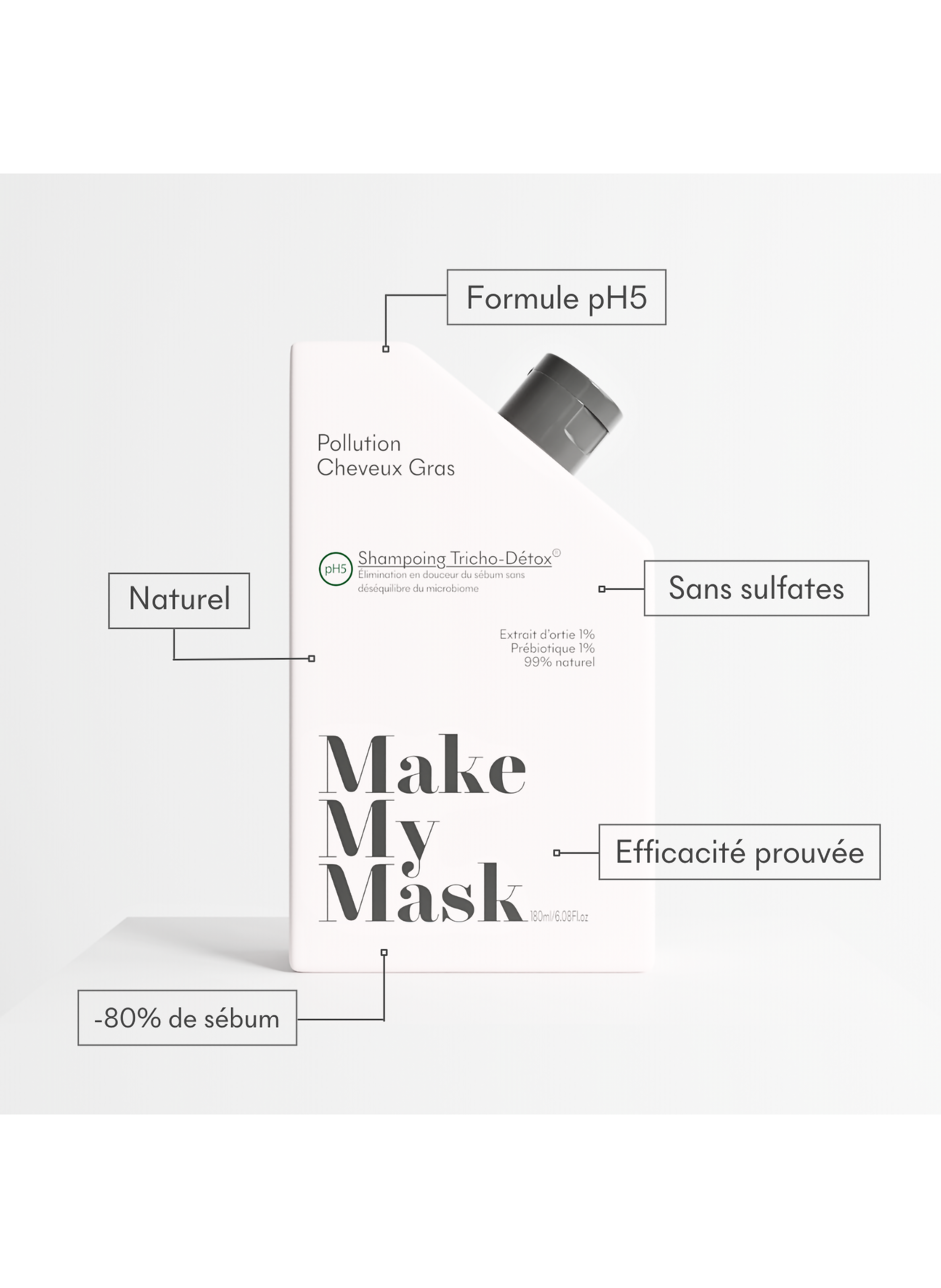 Shampoing Tricho-Detox MAKE MY MASK No color