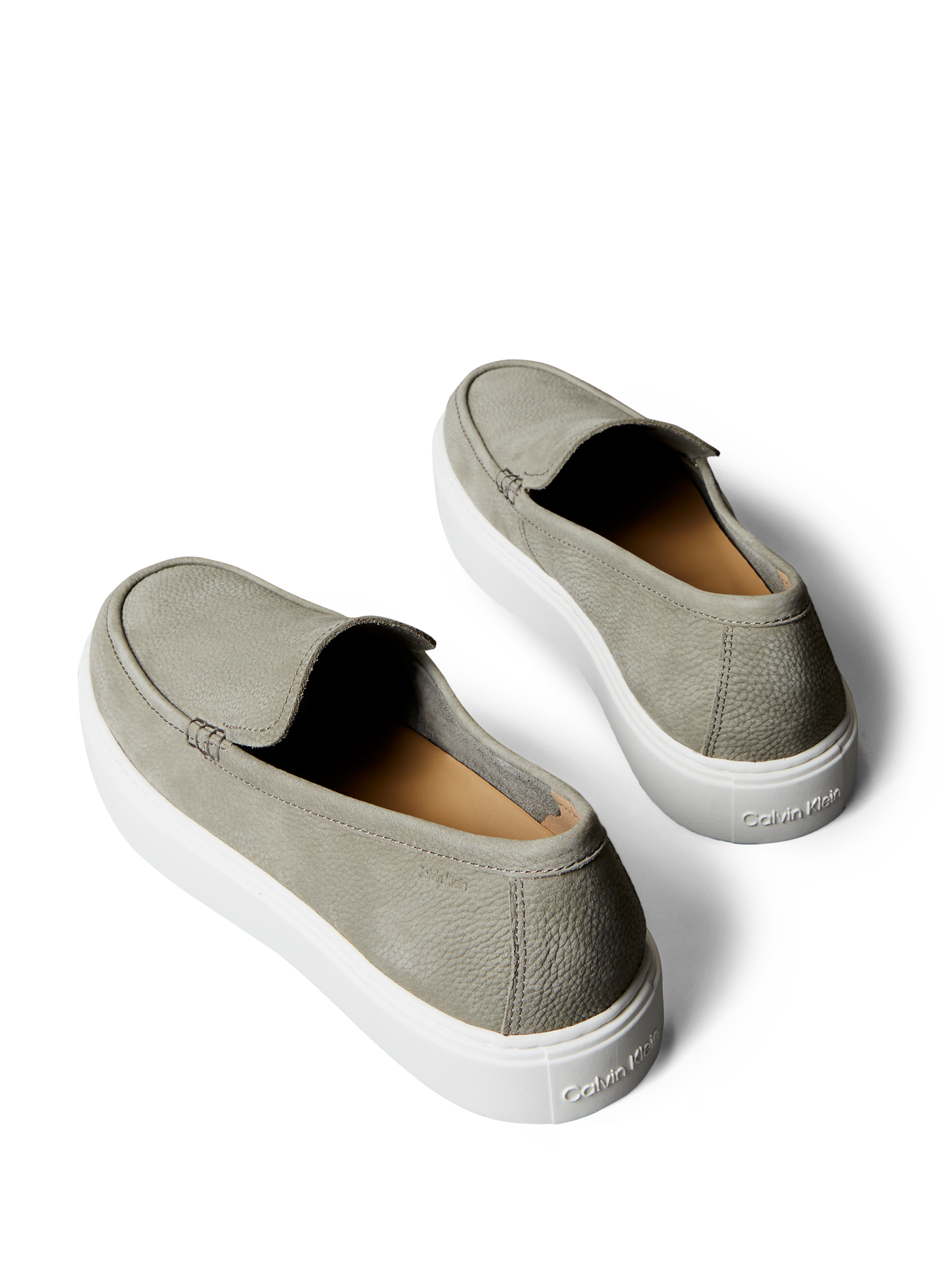 Calfskin leather loafers CALVIN KLEIN Green