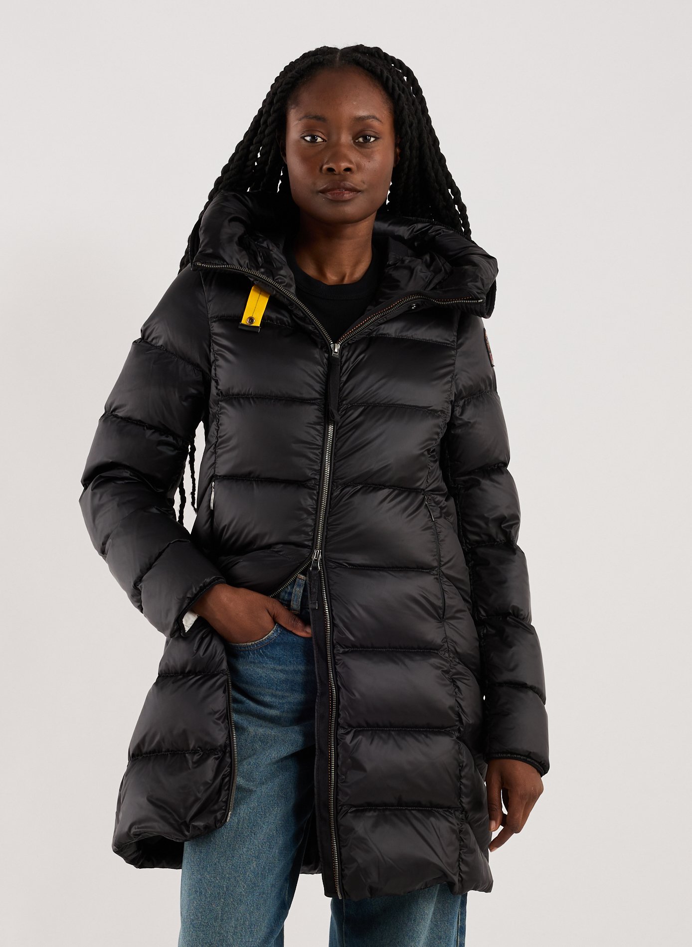 PARAJUMPERS Mid-length hooded puffer jacket Marion Black