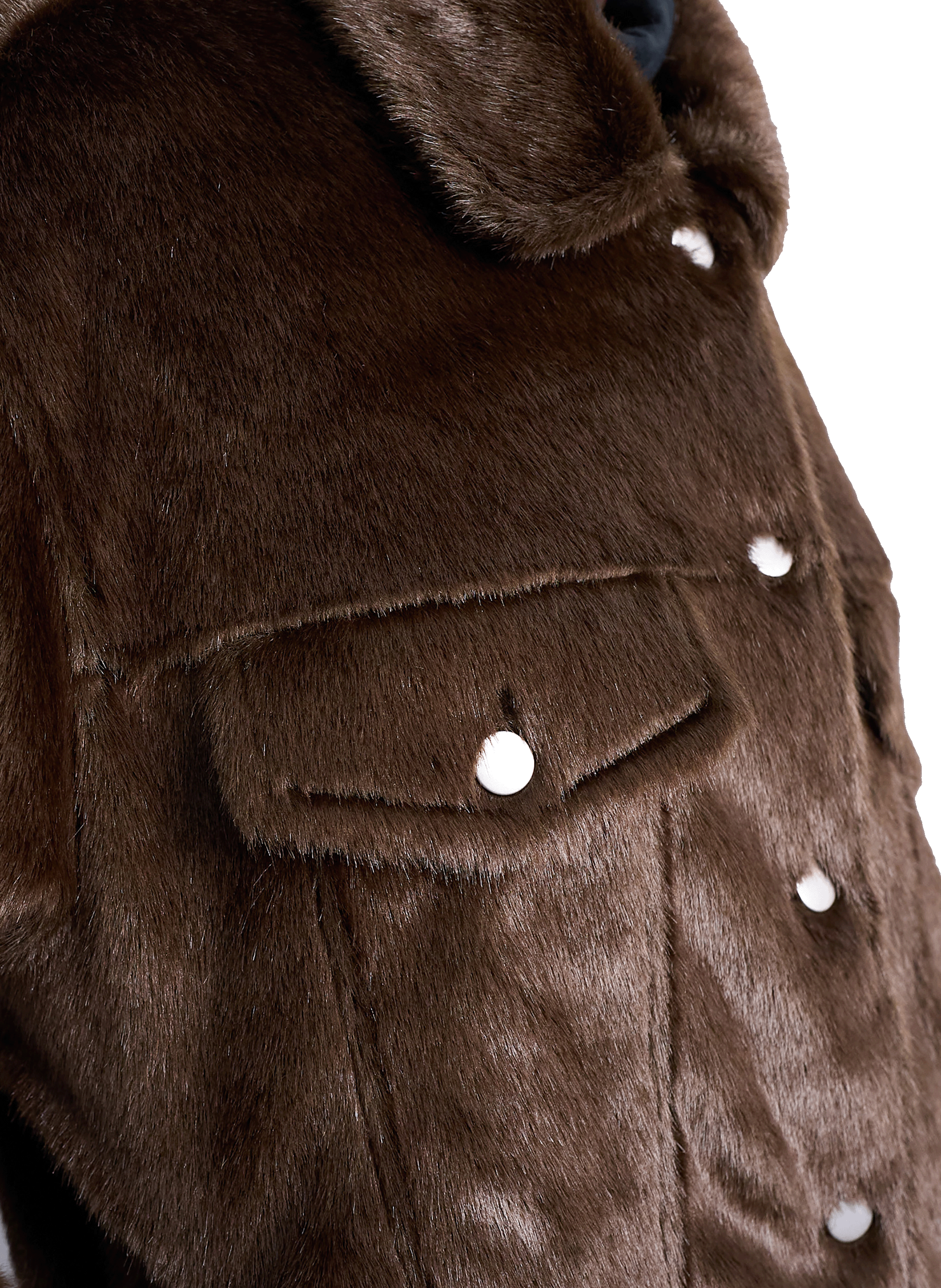 Blouson en faussure fourrure TOPSHOP Marron