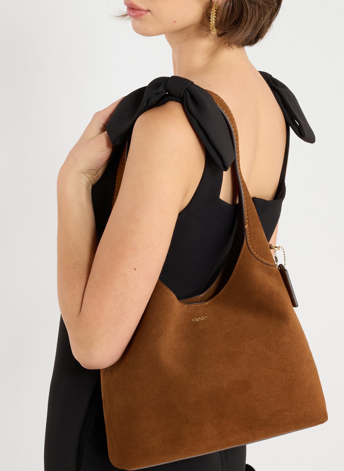 COACH Sac épaule en cuir Marron