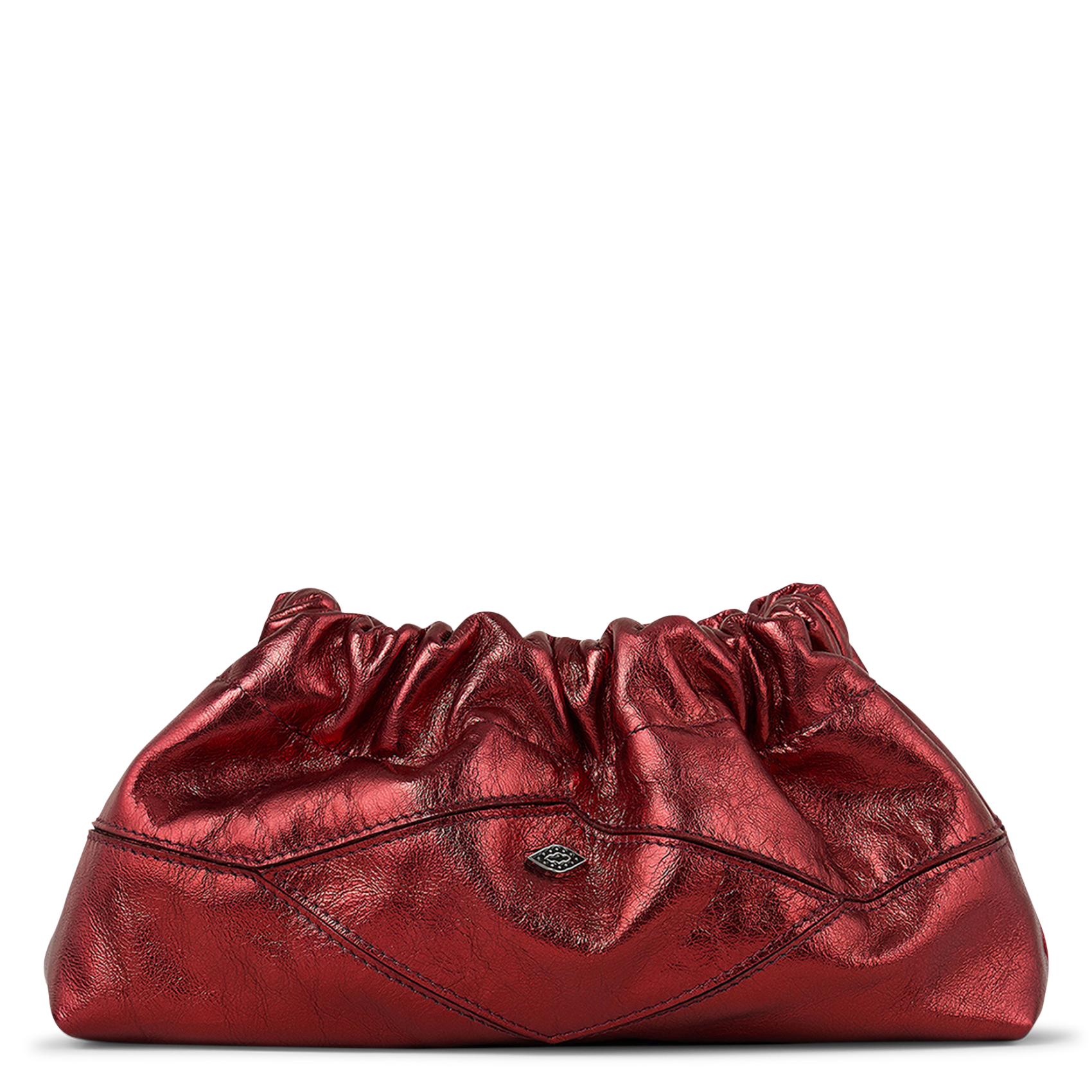 Pochette irisée en cuir June BA&SH Rouge