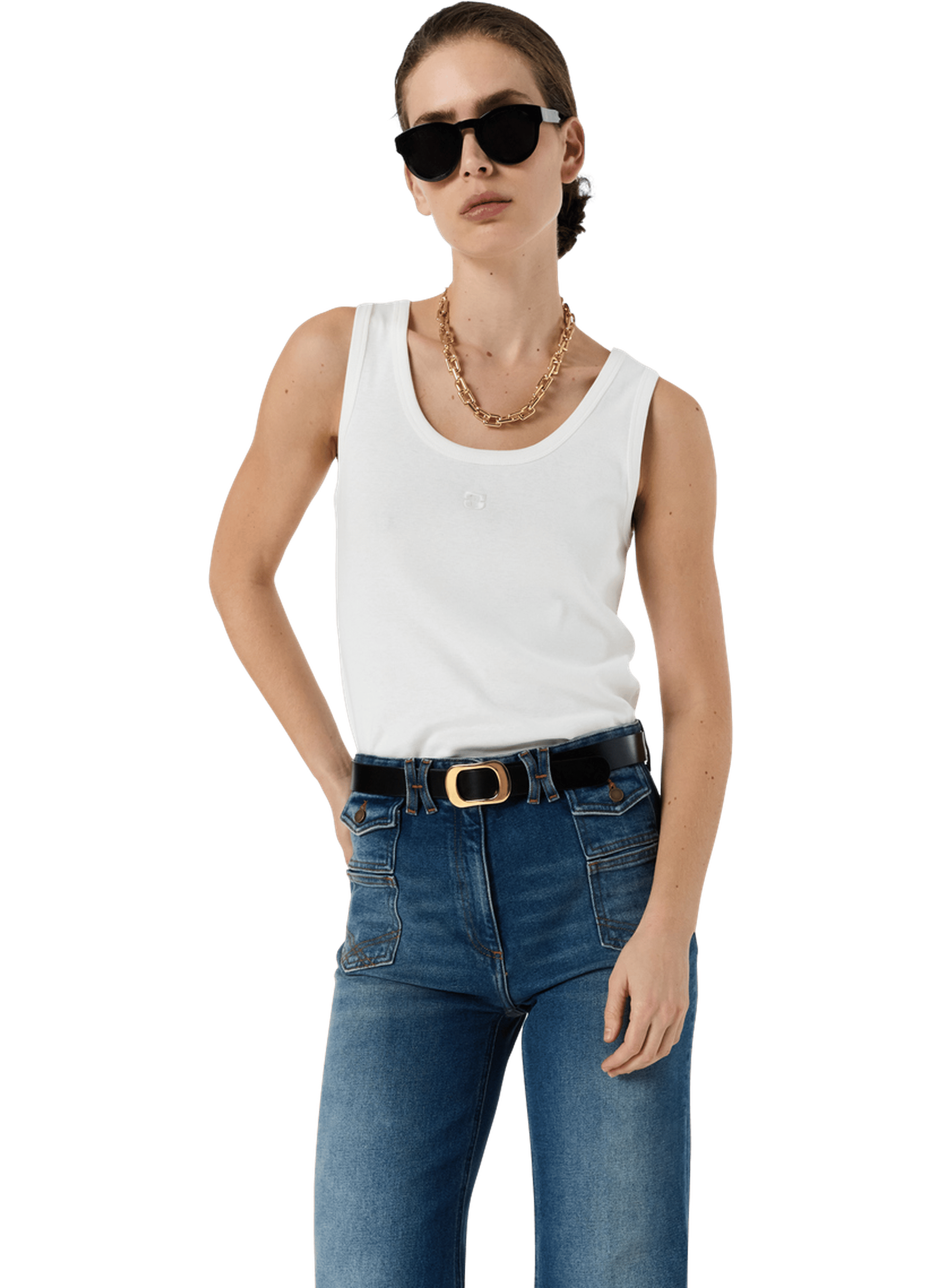 Débardeur en coton - maraude GERARD DAREL Blanc