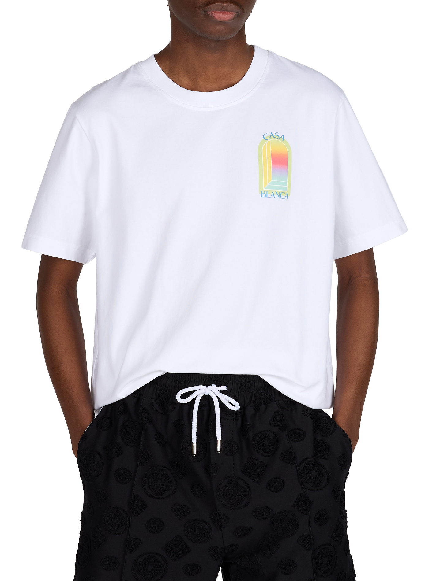 Cotton round-neck T-shirt CASABLANCA PARIS White