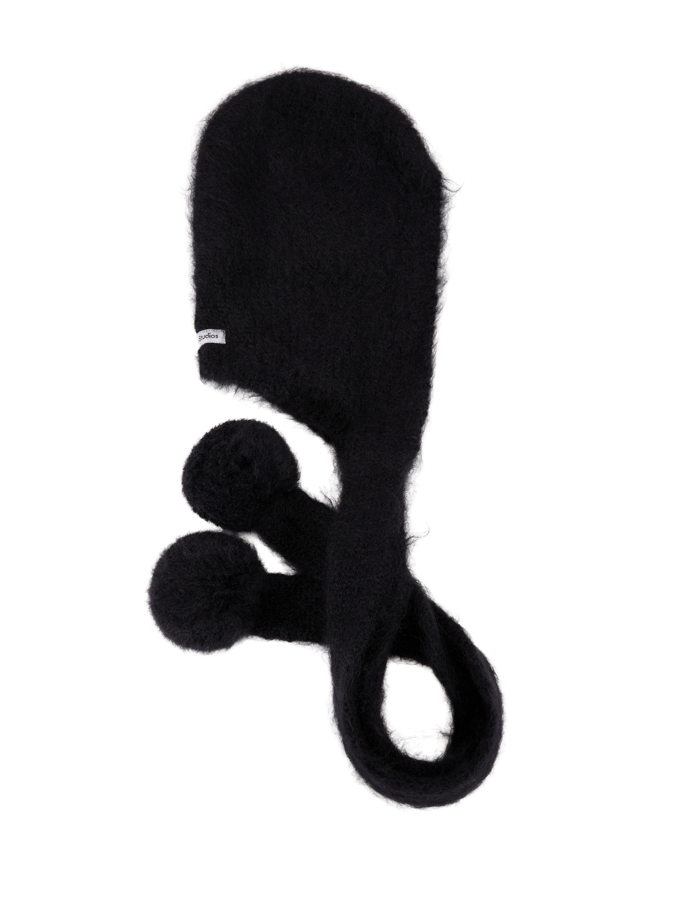 Cagoule en mohair et laine ACNE STUDIOS Noir