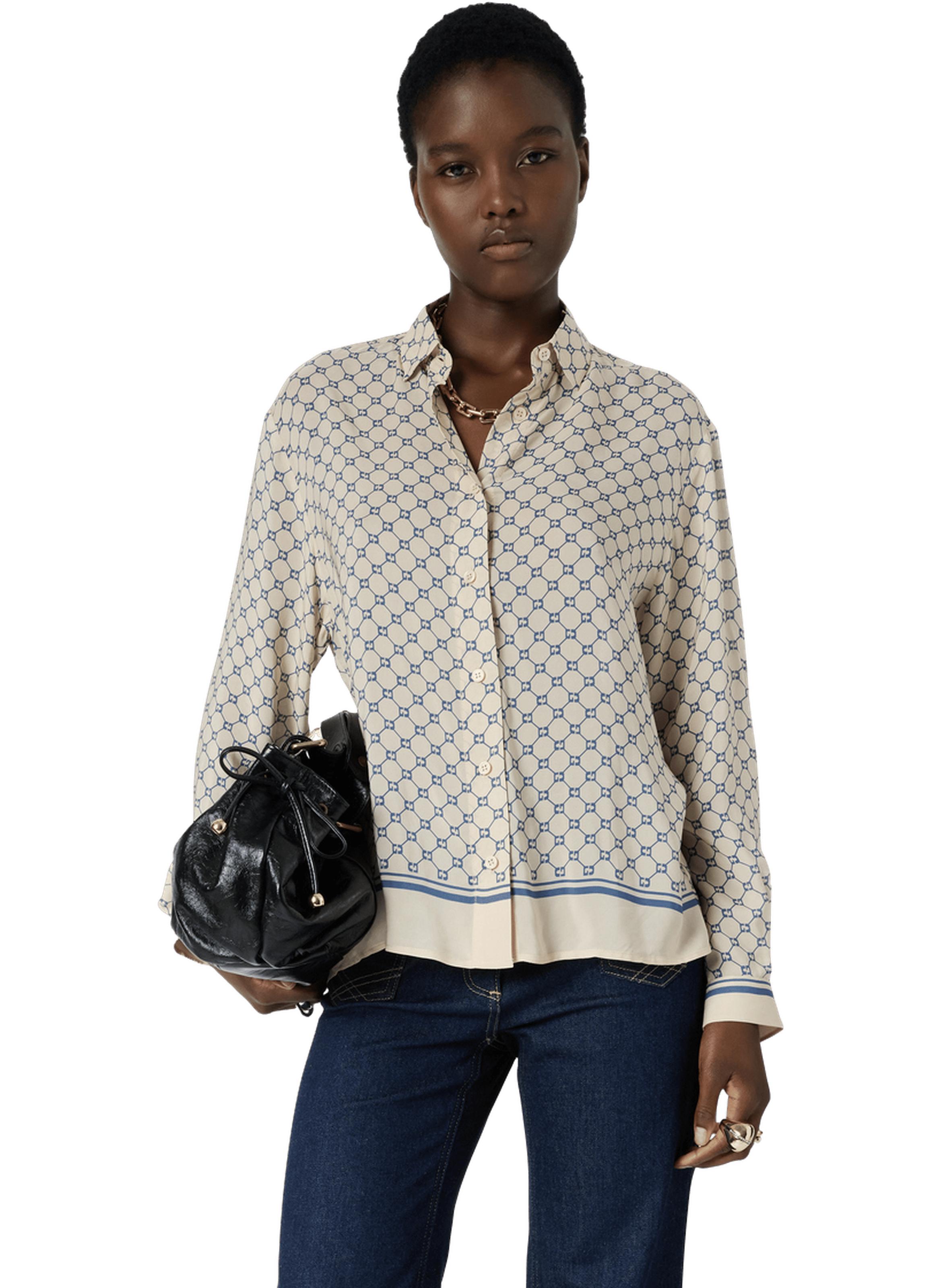 Chemise fluide à monogramme - clariane GERARD DAREL Bleu