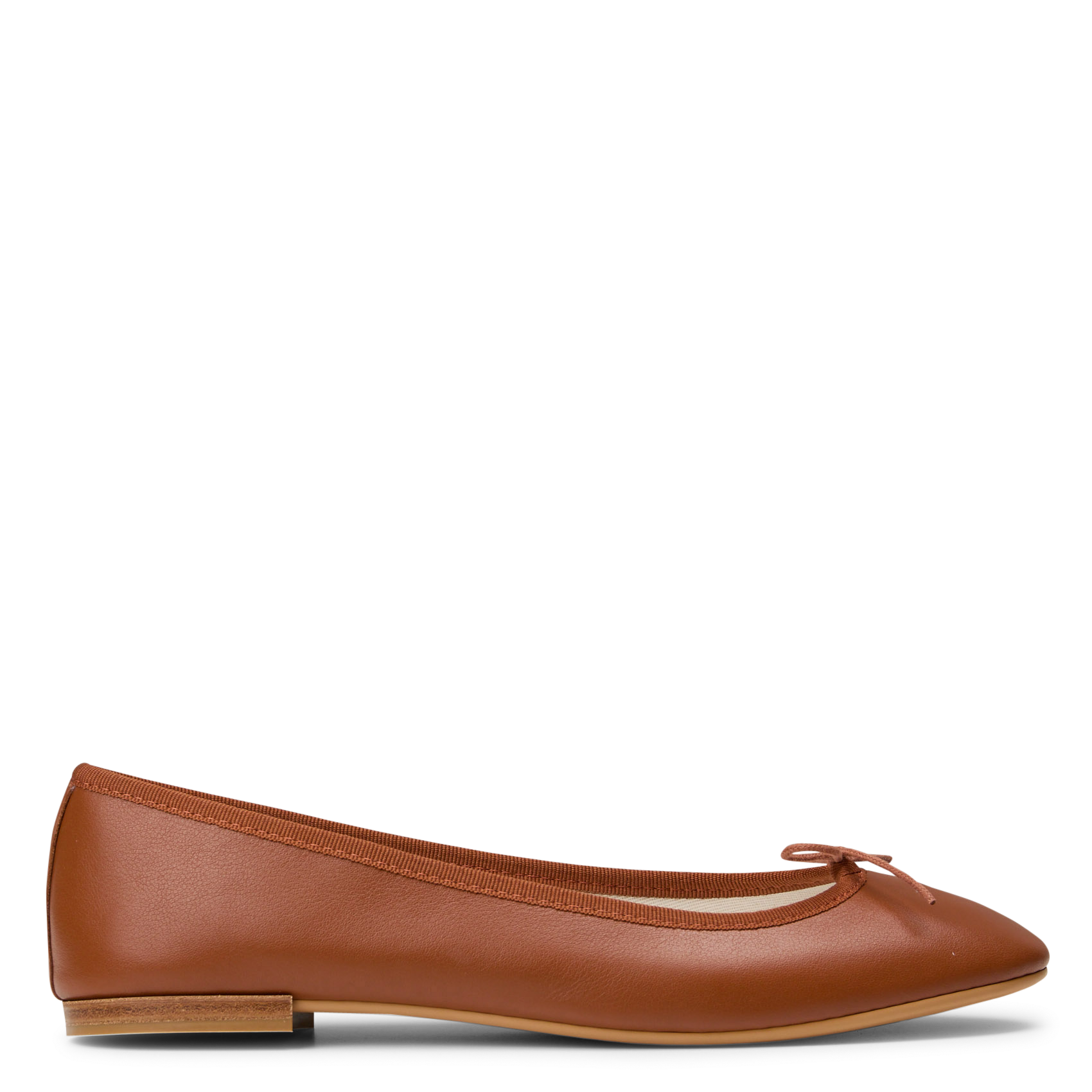 Ballerines en cuir cendrillon REPETTO Marron