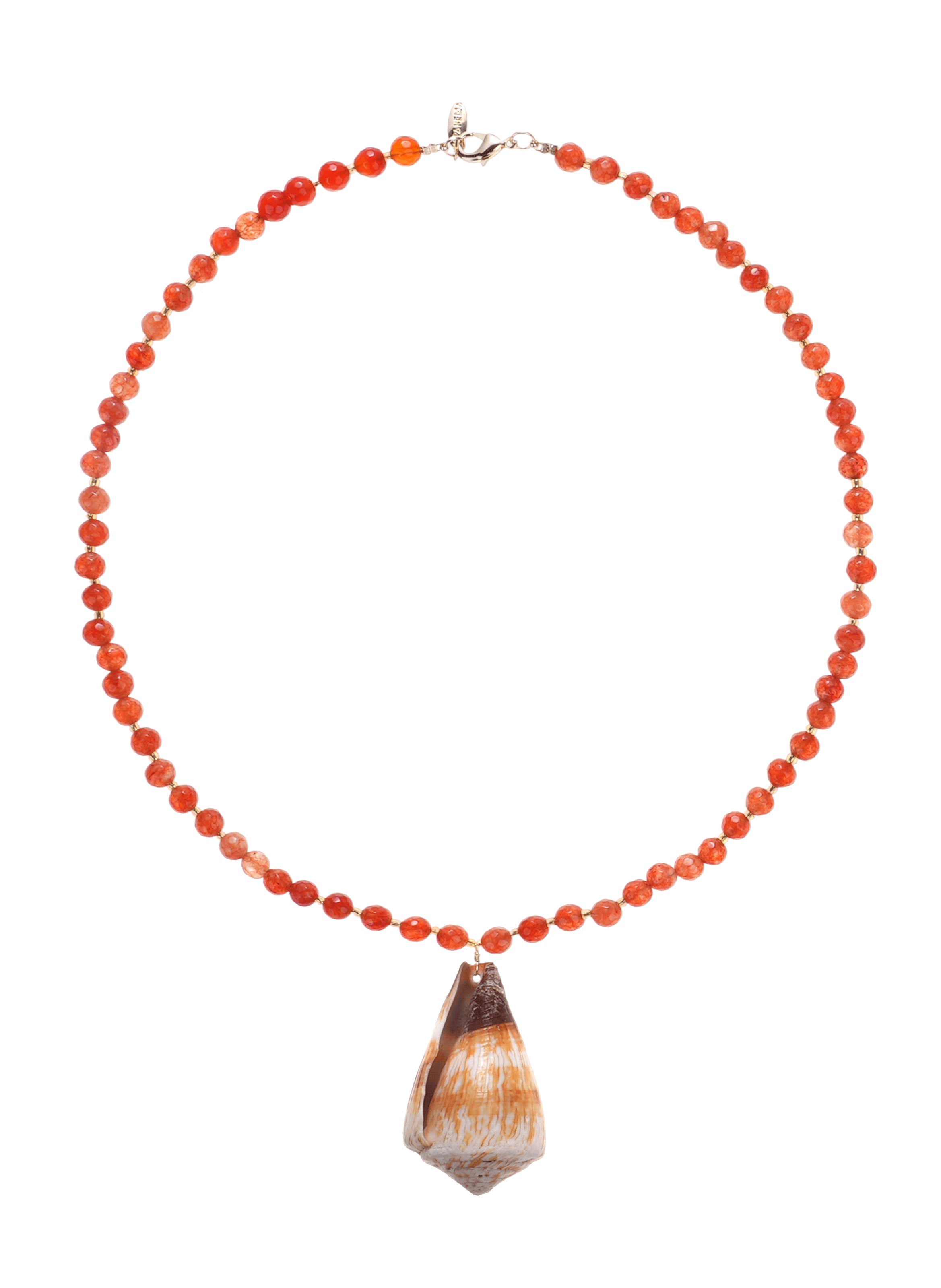 Collier avec perles et pendentif coquillage MANILLE HIPANEMA Orange