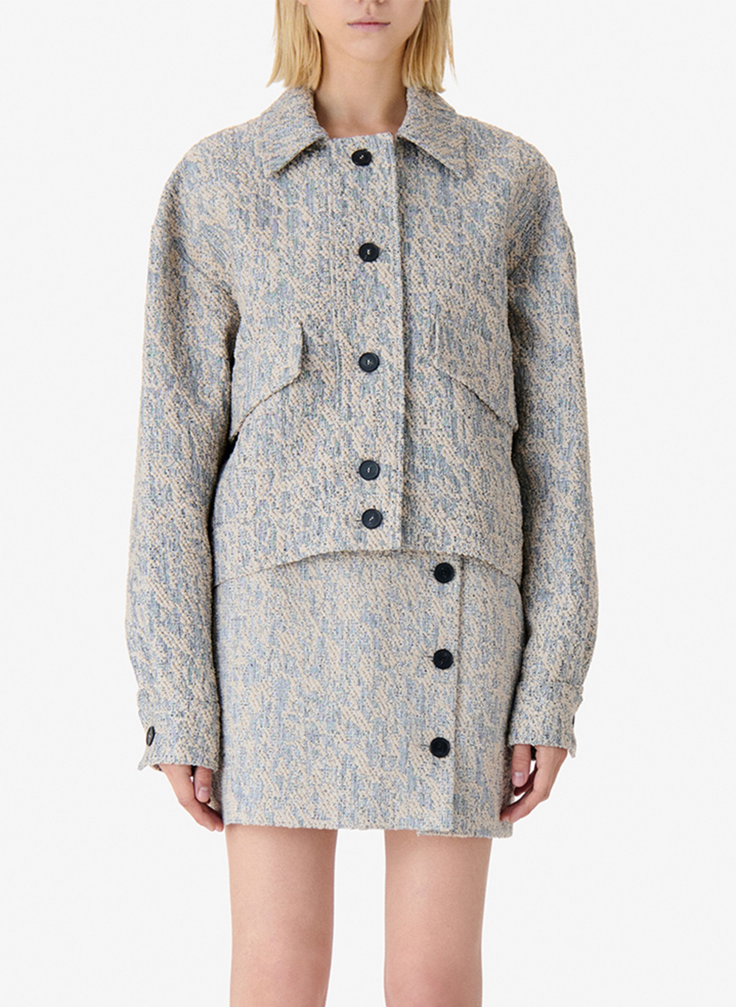 Veste ample boutonnée à tissu texturé elios IRO Beige