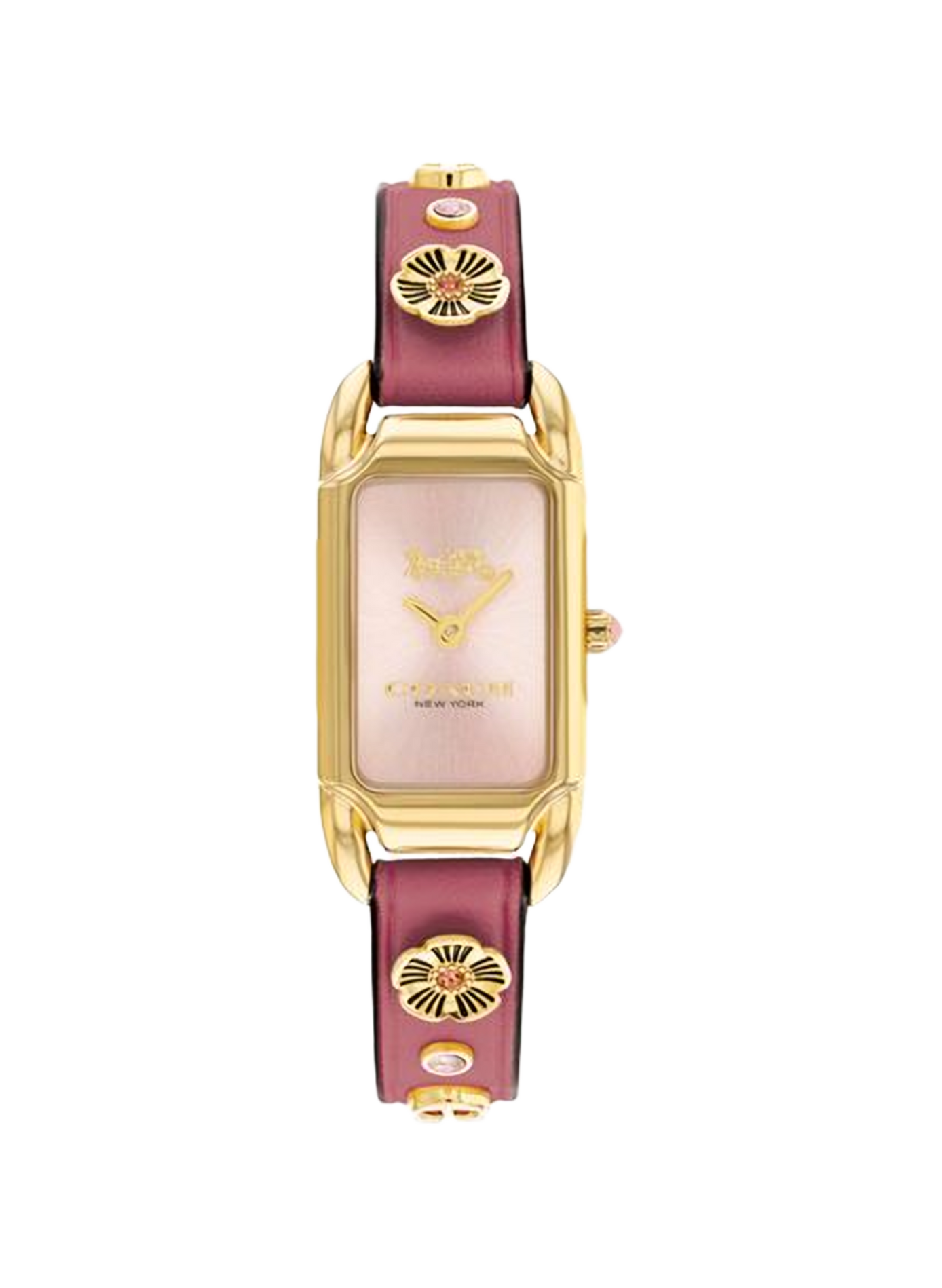 Montre quartz Cadie en cuir COACH MONTRES Rose