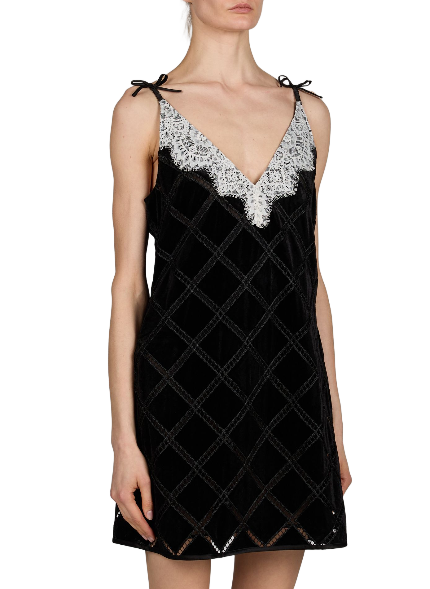 Robe courte en velours Alinna BAUM UND PFERDGARTEN Noir