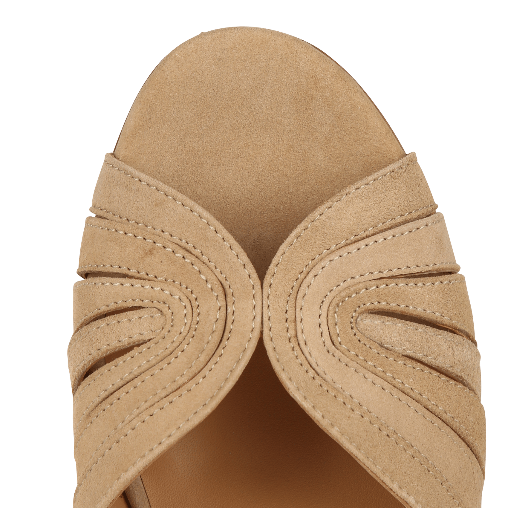 Sandales à talons en cuir velours eileen BOBBIES Beige
