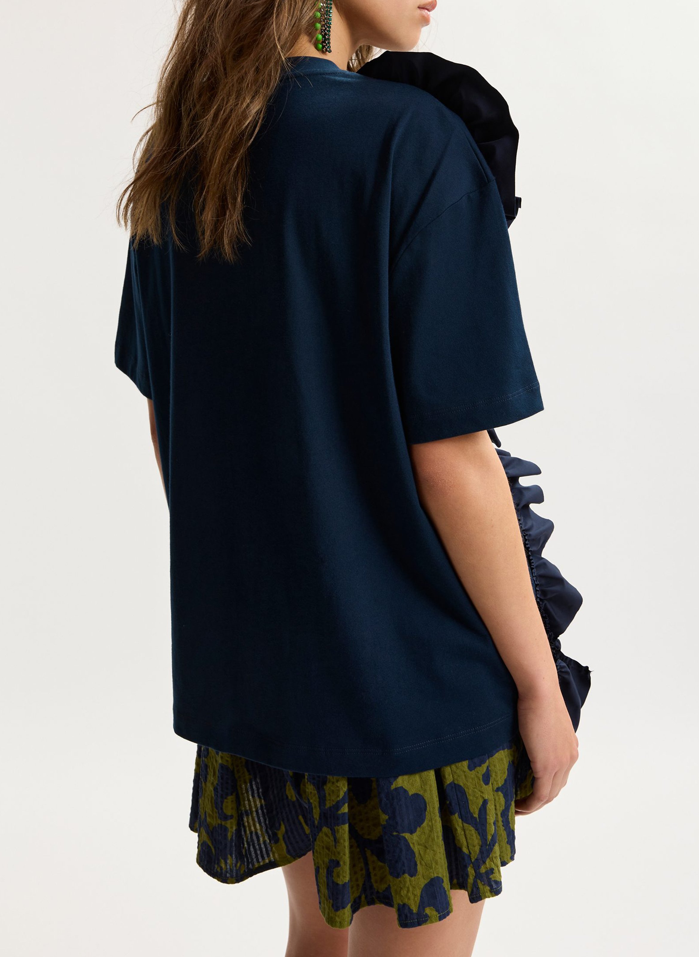 Top manches courtes à froufrous jidole ESSENTIEL ANTWERP Bleu