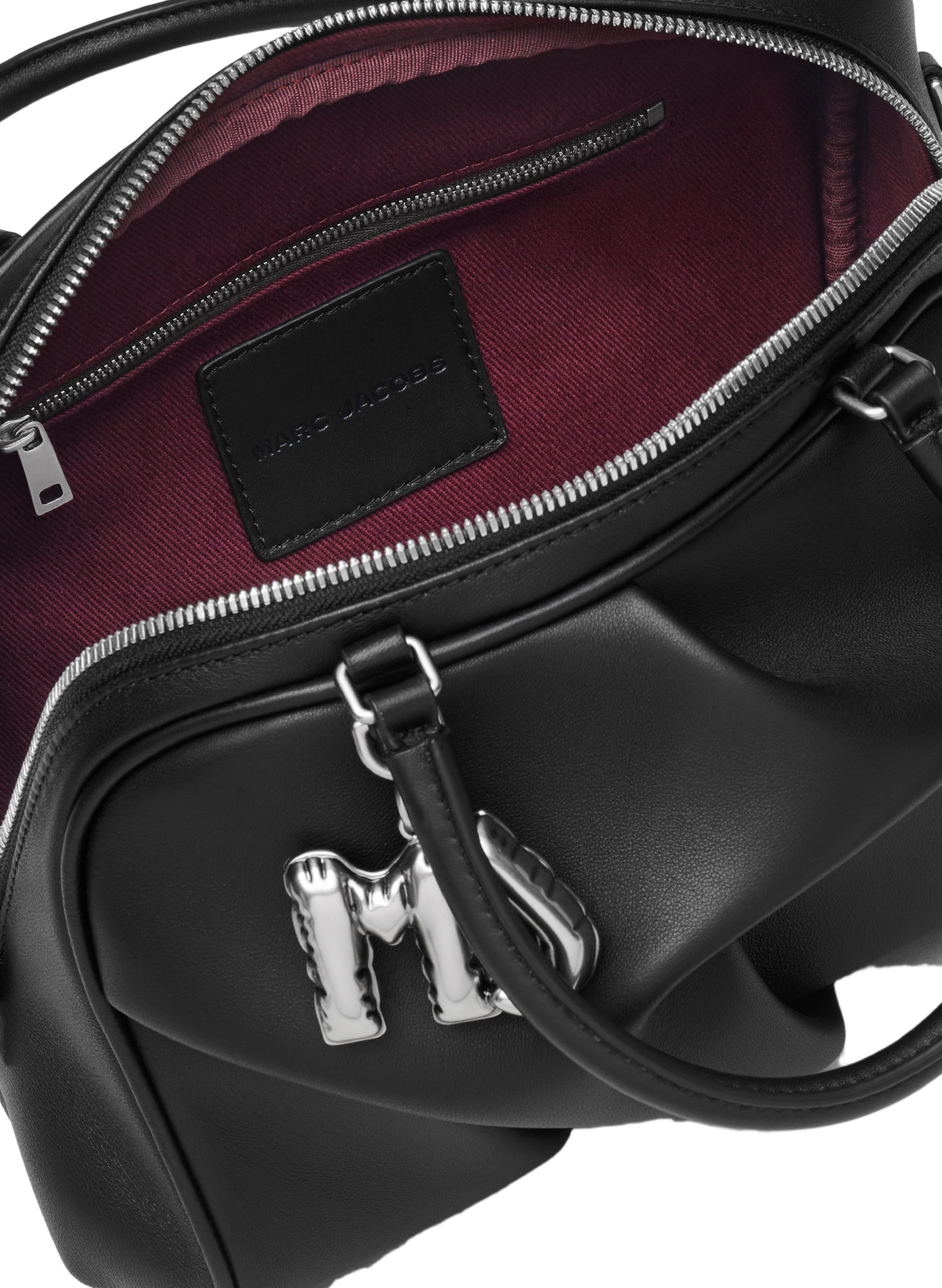 Sac The Small Wave en cuir d'agneau MARC JACOBS Schwarz