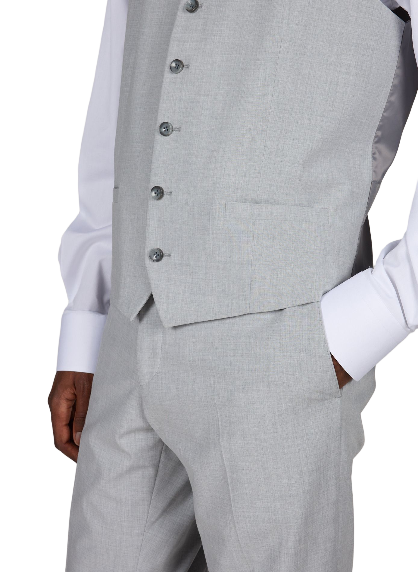 Sleeveless tailored vest with V-neck STRELLSON Grey