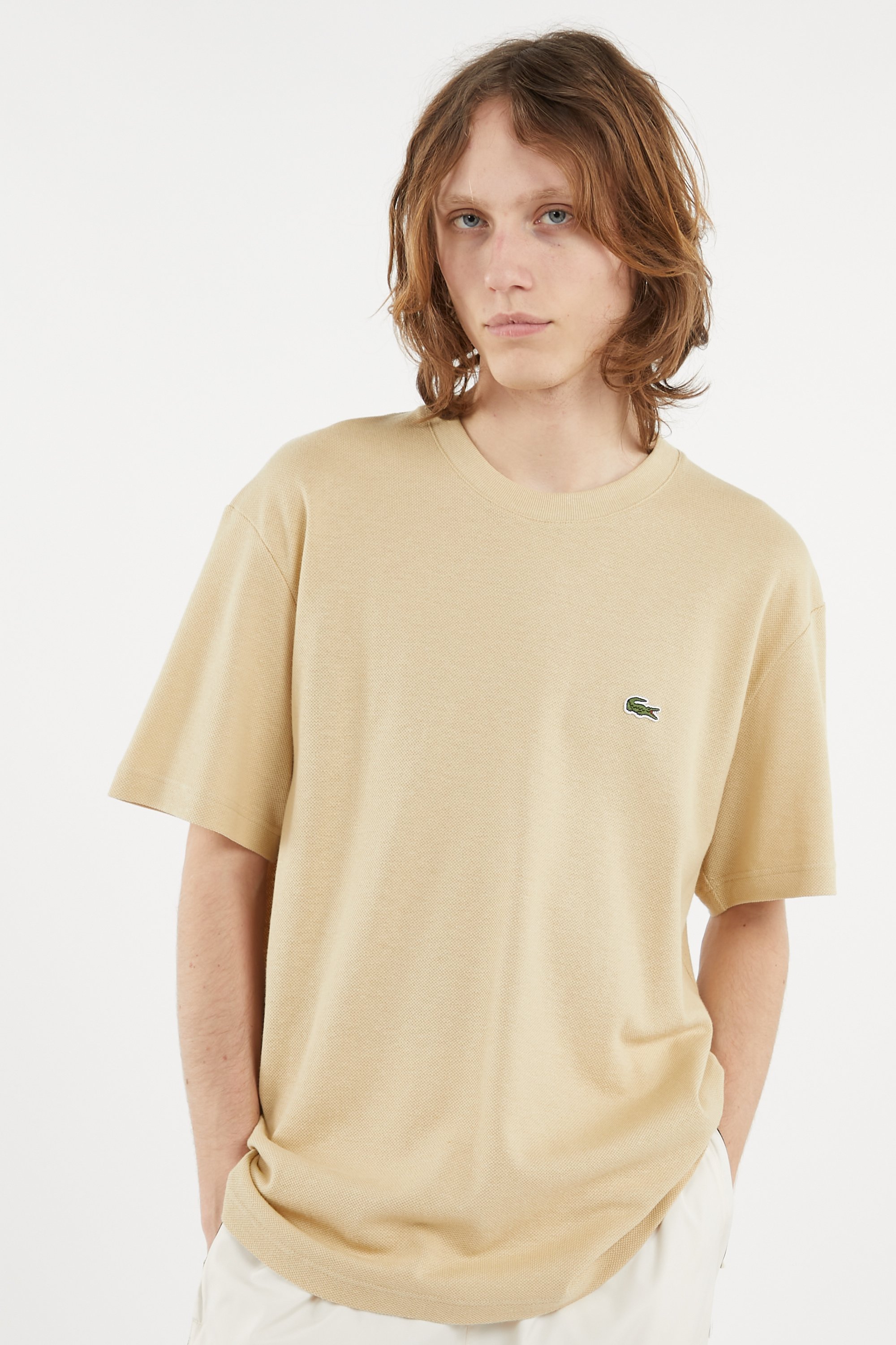 T-shirt tee-shirt LACOSTE Beige