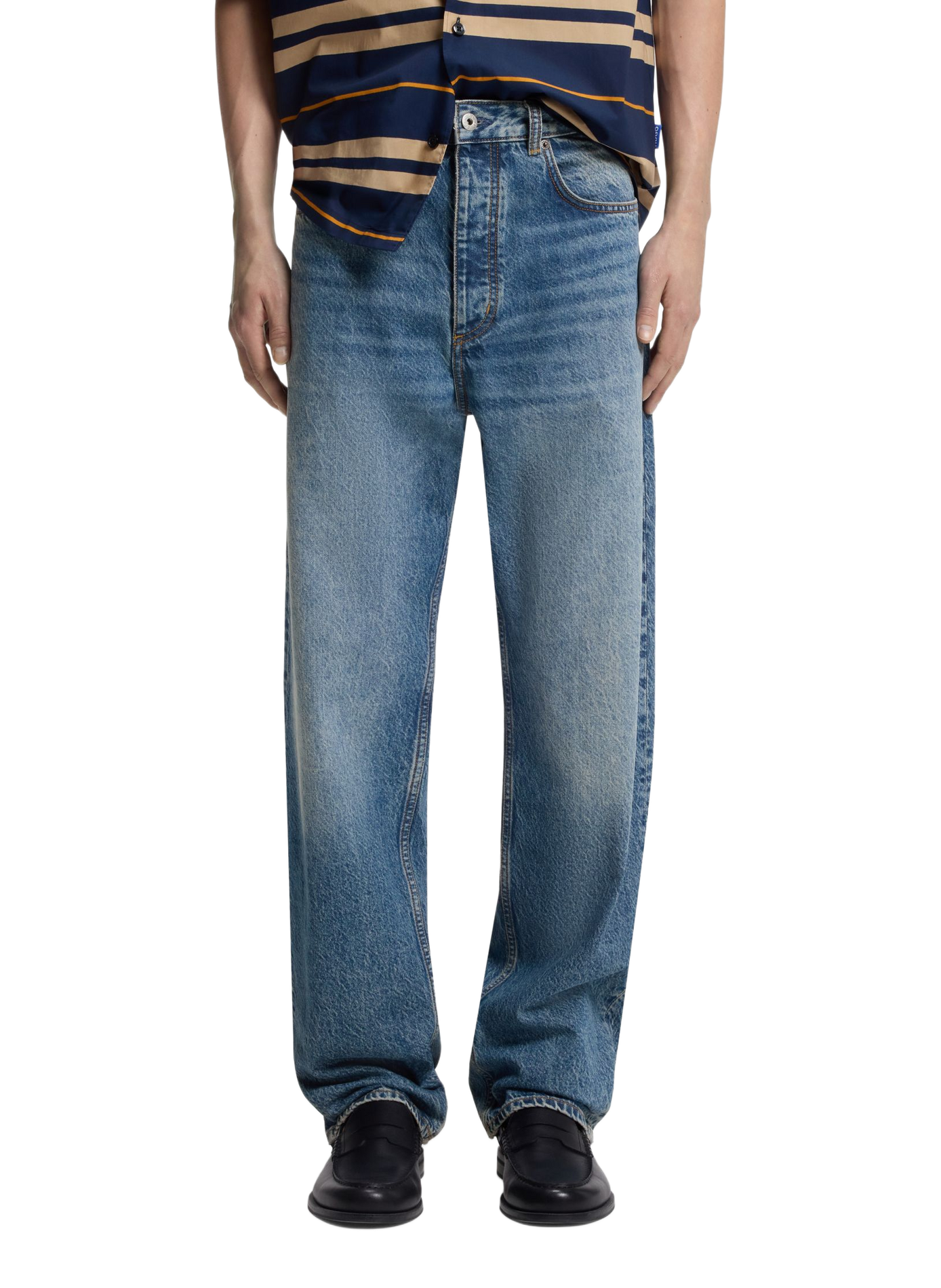 Mid-rise cotton jeans HUGO BLUE Blue