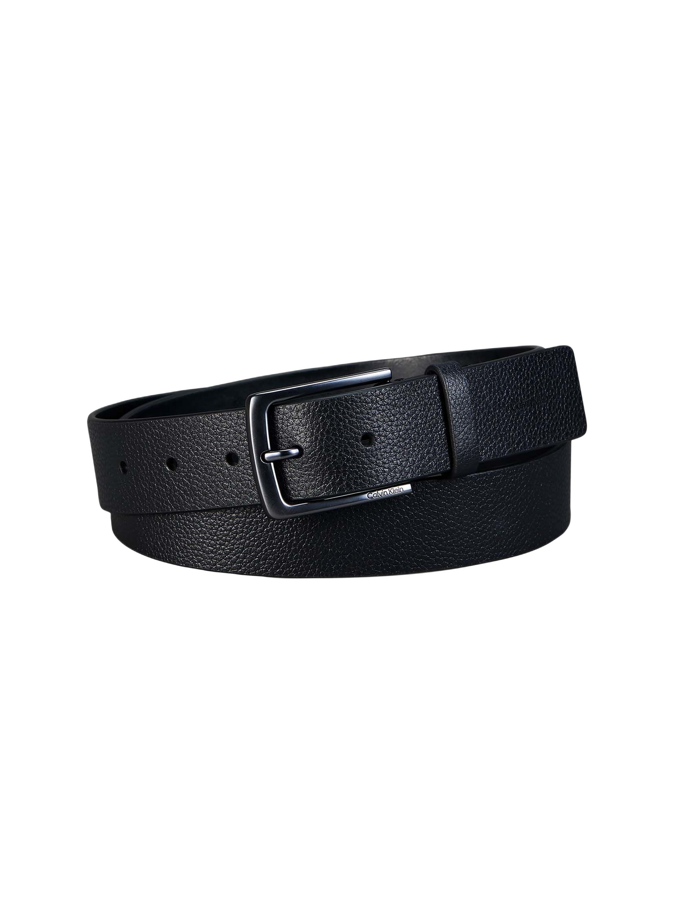 Ceinture en cuir de vachette CALVIN KLEIN Noir
